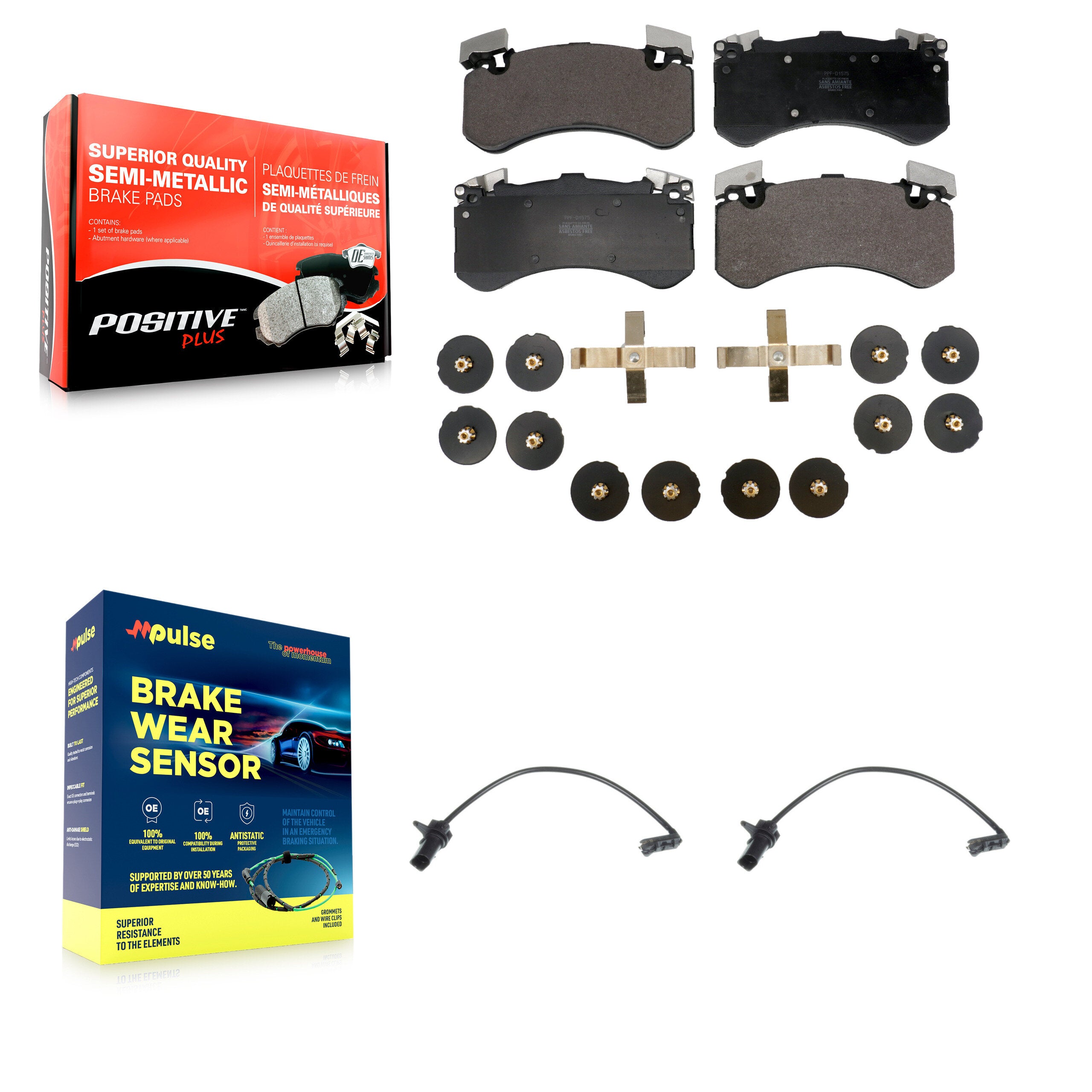 Positive Plus KPW-100813 Disc Brake Pad for 2013-2018 Audi S7, Audi S6, Audi S8 - Front