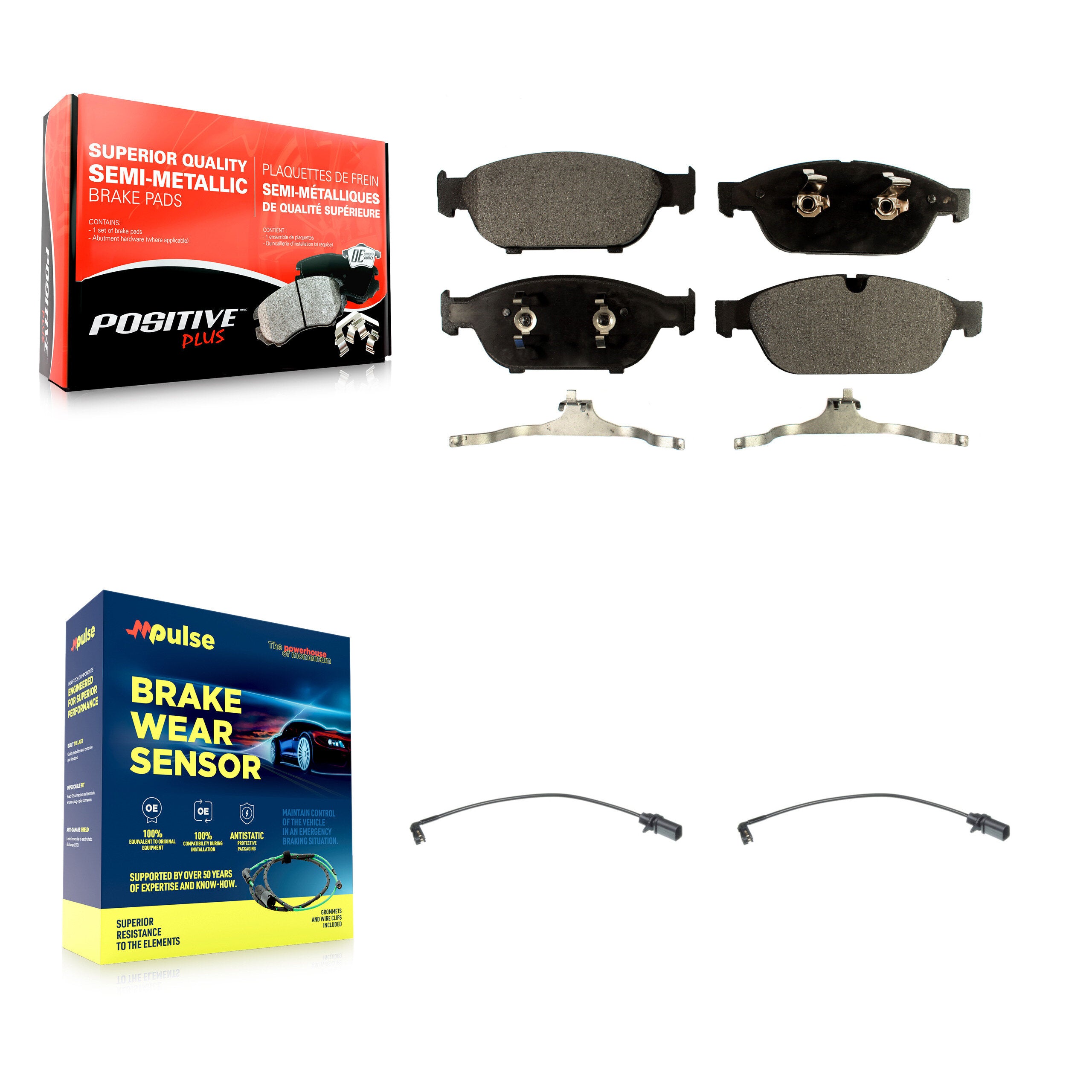 Positive Plus KPW-100819 Disc Brake Pad for 2014-2015 Audi A6 Quattro - Front