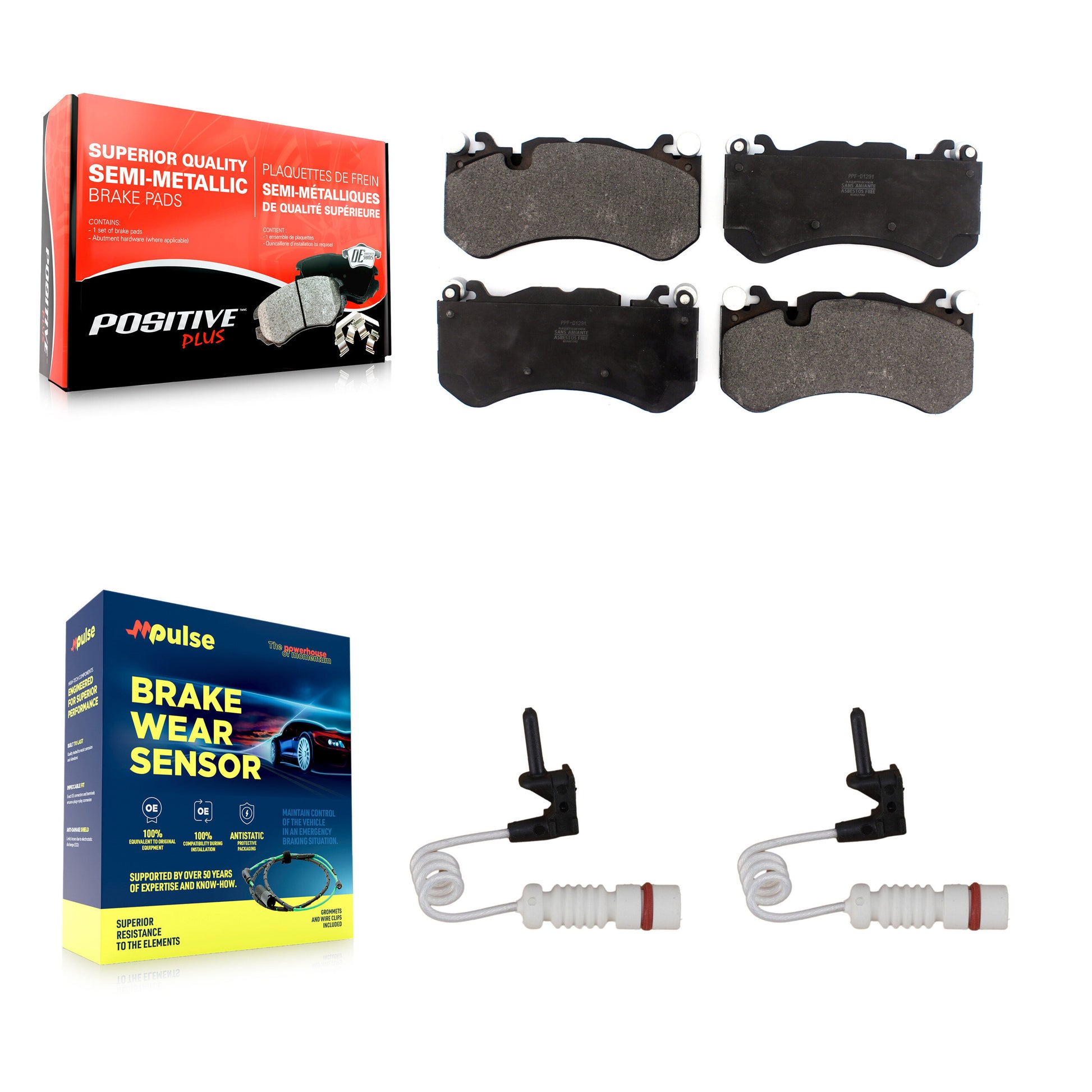 Positive Plus KPW-100838 Disc Brake Pad for 2014 Mercedes-Benz G63 AMG - Front