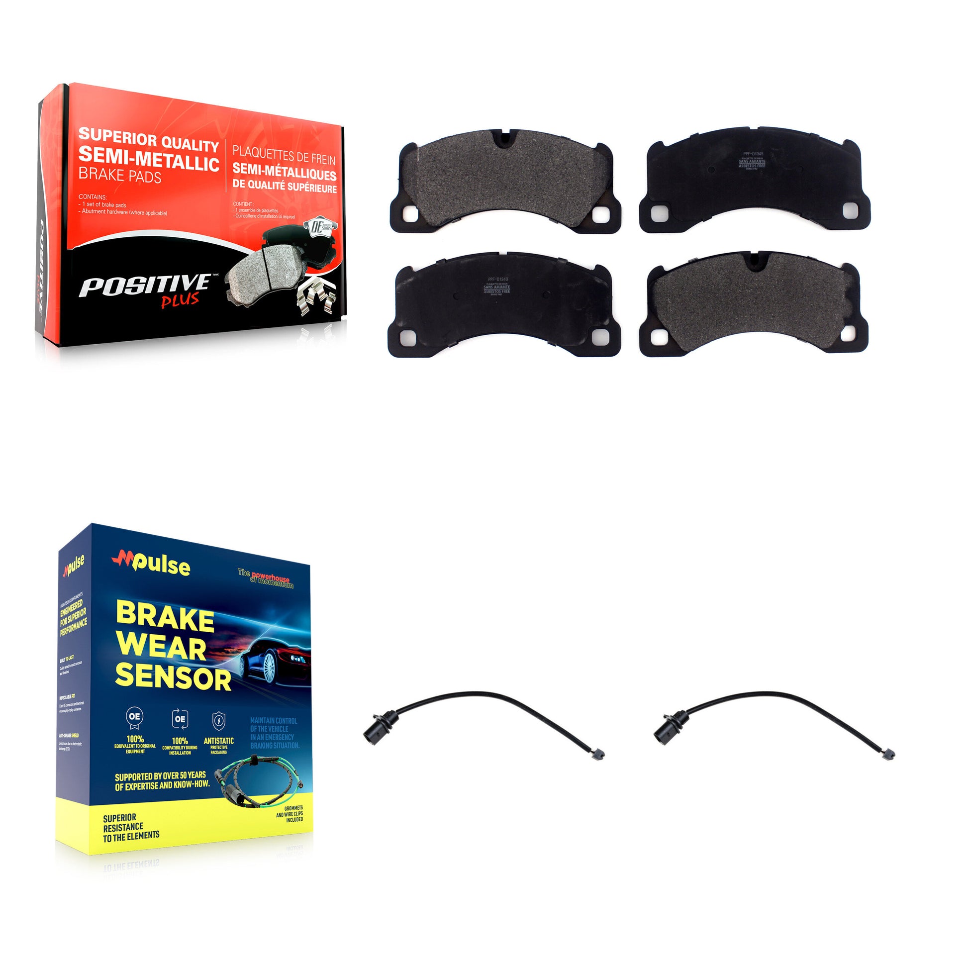 Positive Plus KPW-100841 Disc Brake Pad for 2017 Porsche Macan - Front