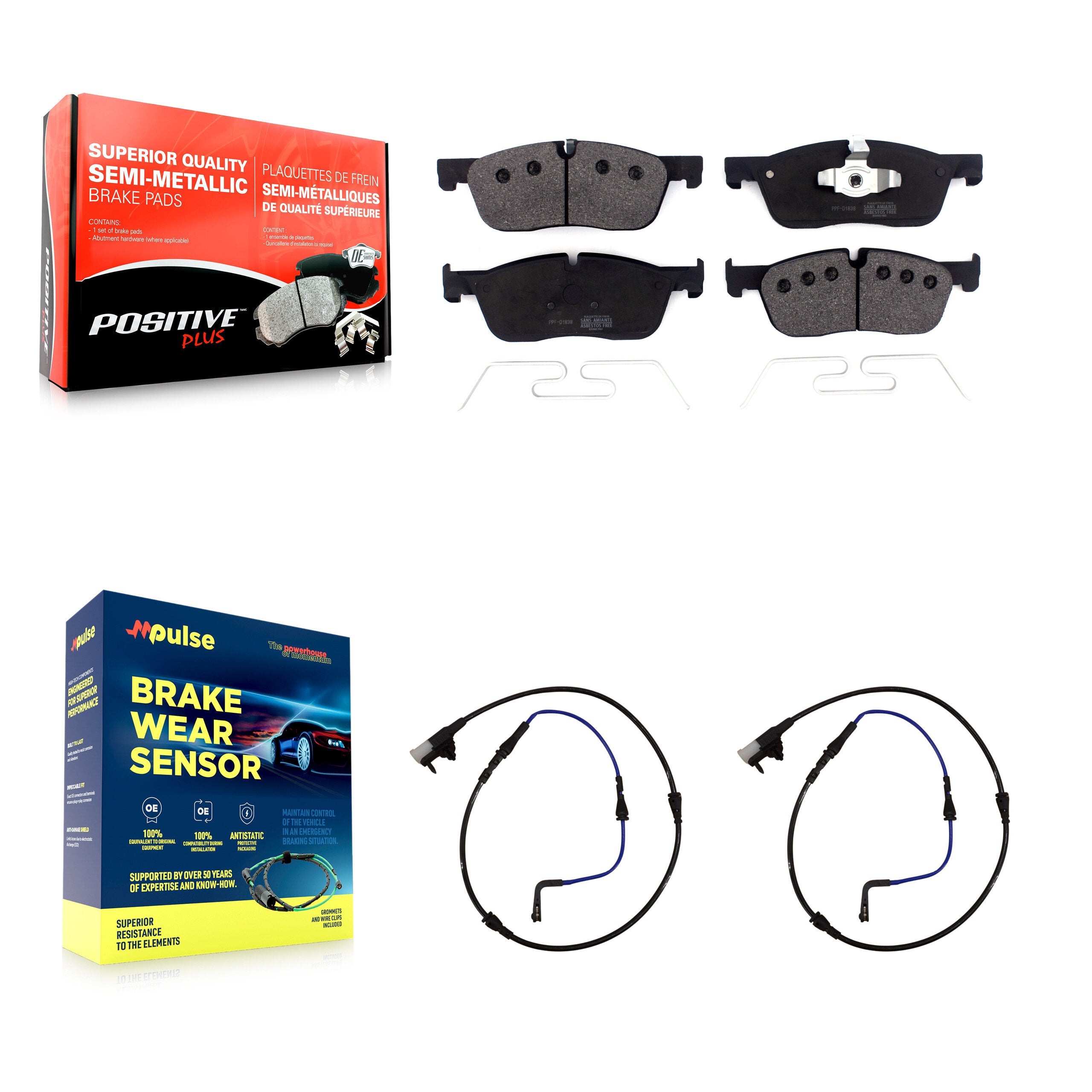 Positive Plus KPW-100859 Disc Brake Pad for 2017-2024 Jaguar XF, Jaguar XE - Front