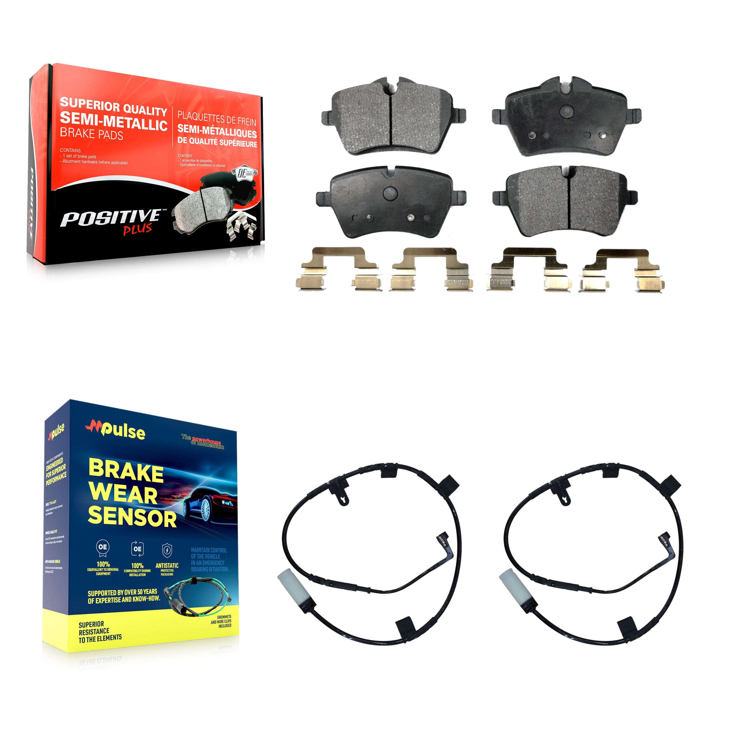 Positive Plus KPW-100877 Disc Brake Pad for 2007-2010 Mini Cooper - Front