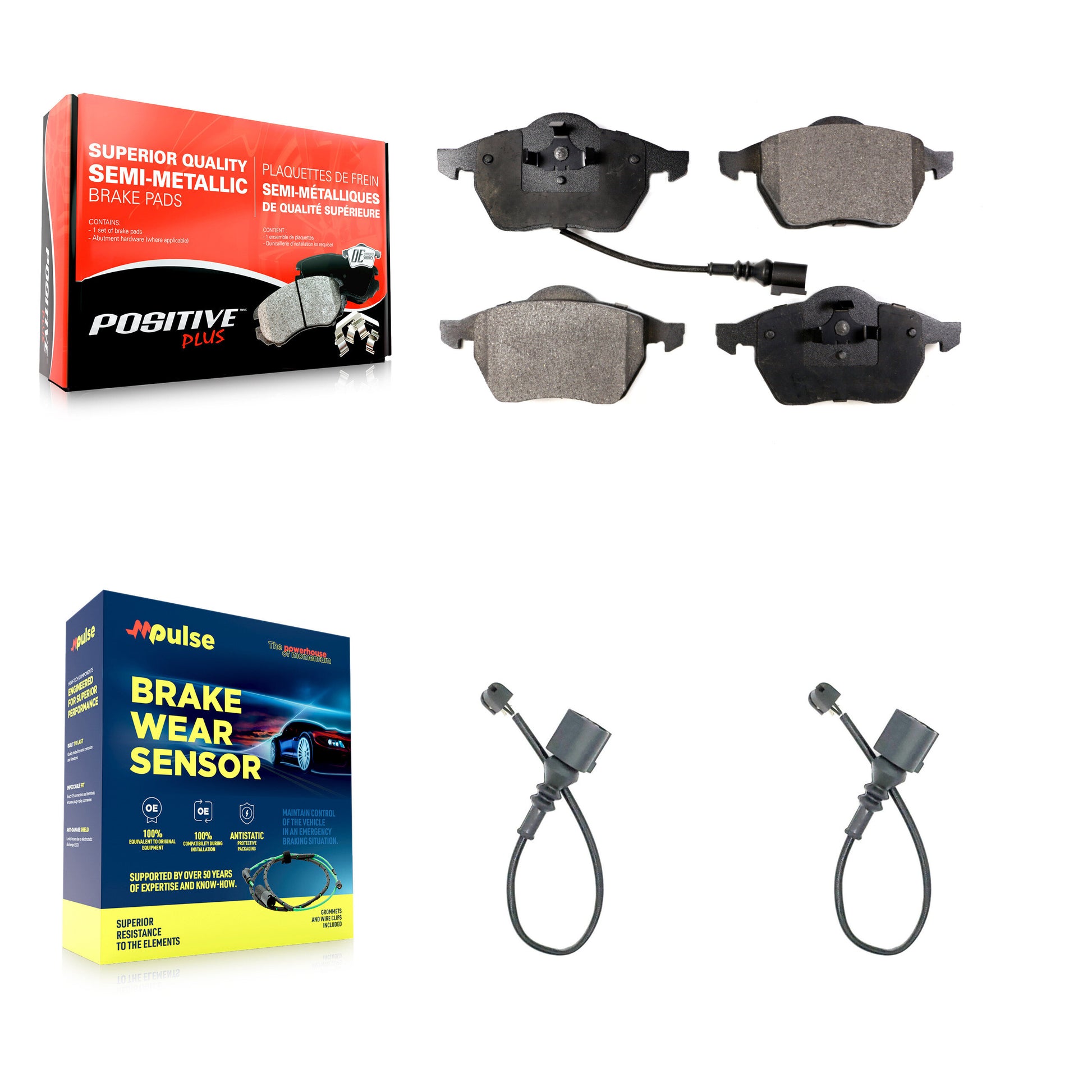 Positive Plus KPW-100880 Disc Brake Pad for 2004-2006 Audi TT Quattro - Front