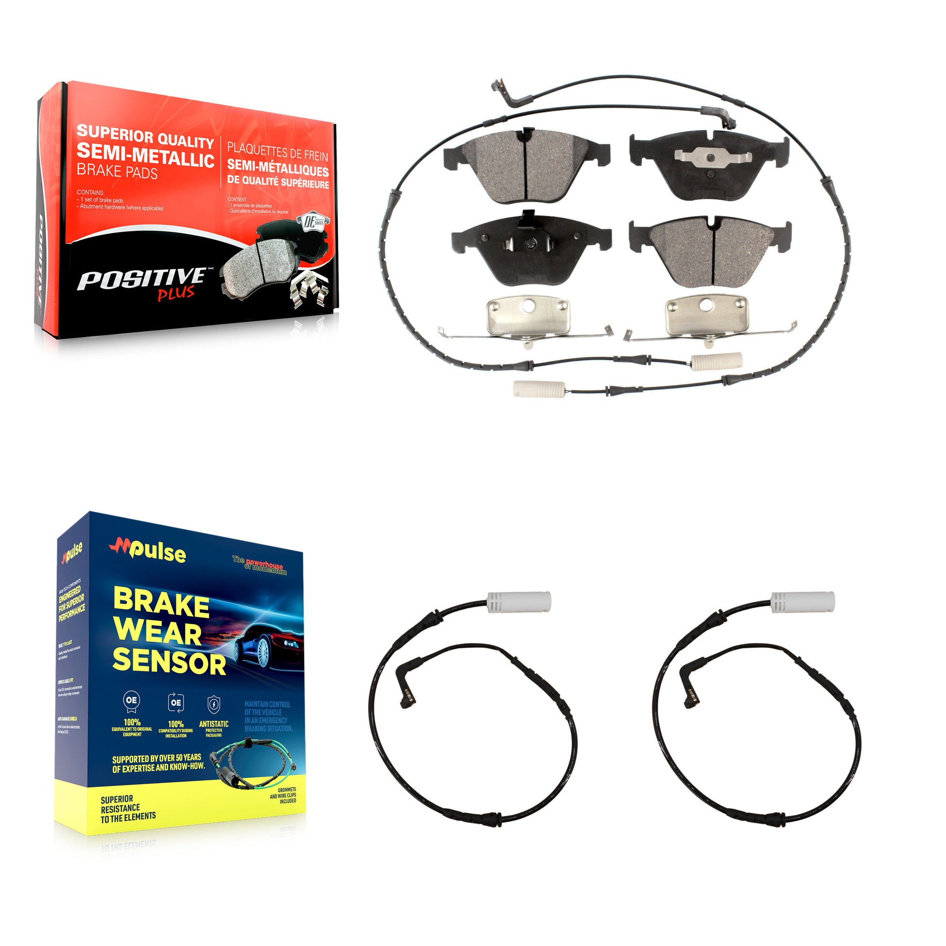 Positive Plus KPW-100884 Disc Brake Pad for 2007-2008 BMW 328i, BMW 323i - Front