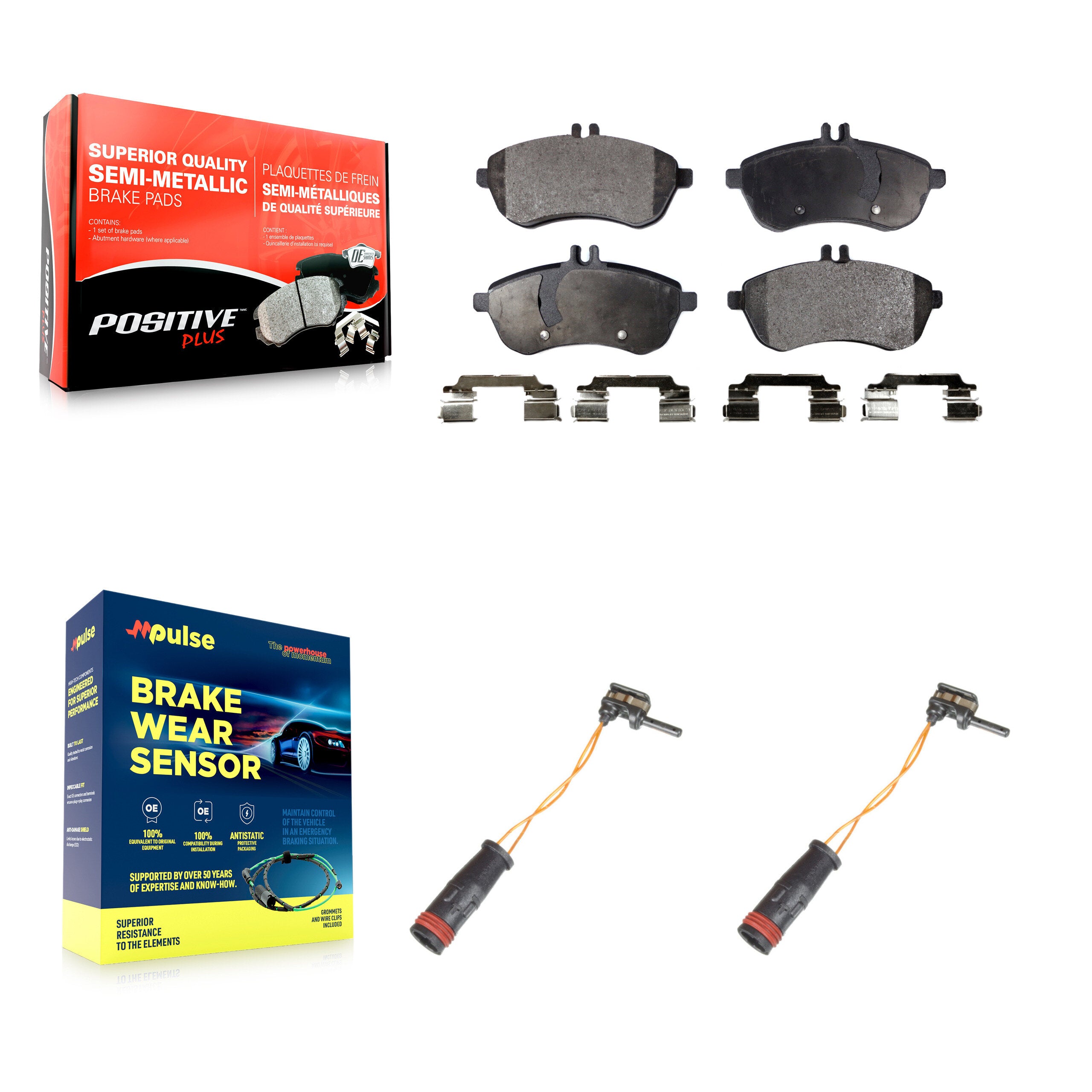 Positive Plus KPW-100891 Disc Brake Pad for 2008-2015 Mercedes-Benz C250, Mercedes-Benz C300 and More - Front