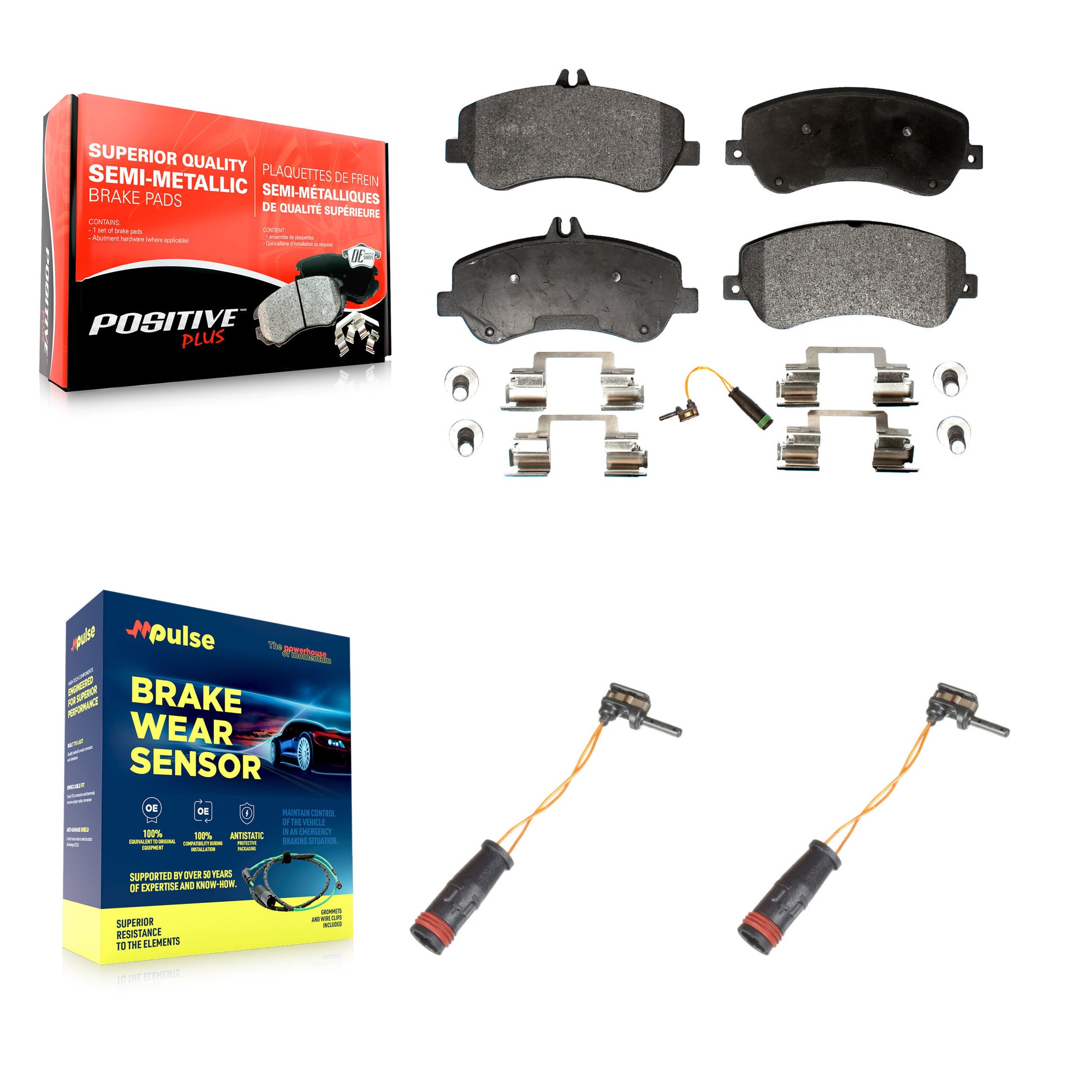 Positive Plus KPW-100893 Disc Brake Pad for 2010-2015 Mercedes-Benz GLK250, Mercedes-Benz GLK350 - Front