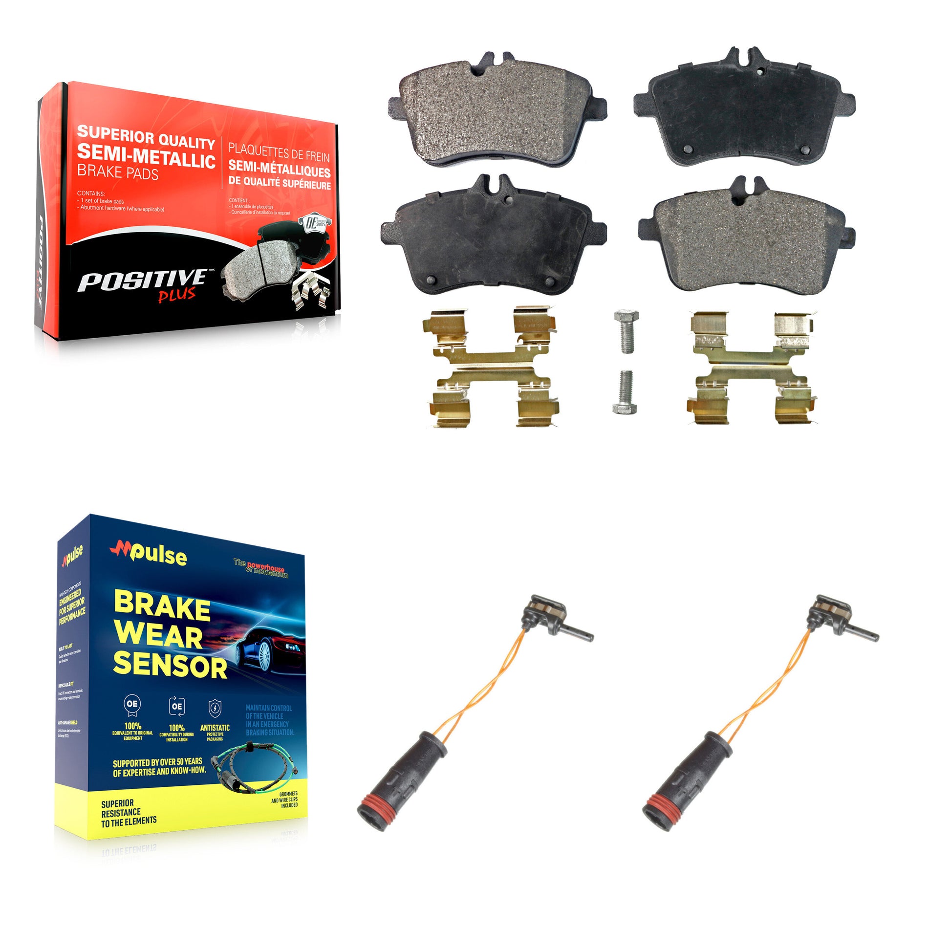 Positive Plus KPW-100894 Disc Brake Pad for 2006-2011 Mercedes-Benz B200 - Front