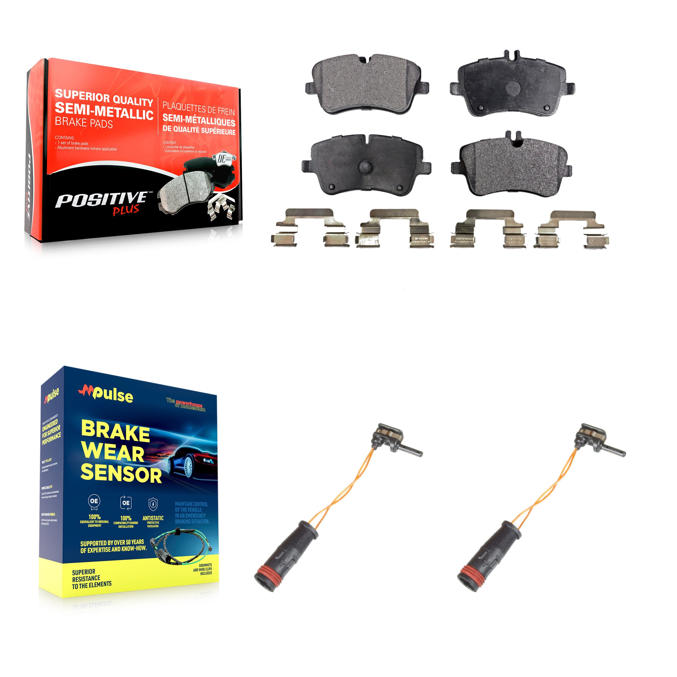 Positive Plus KPW-100895 Disc Brake Pad for 2001-2011 Mercedes-Benz SLK300, Mercedes-Benz C280 and More - Front