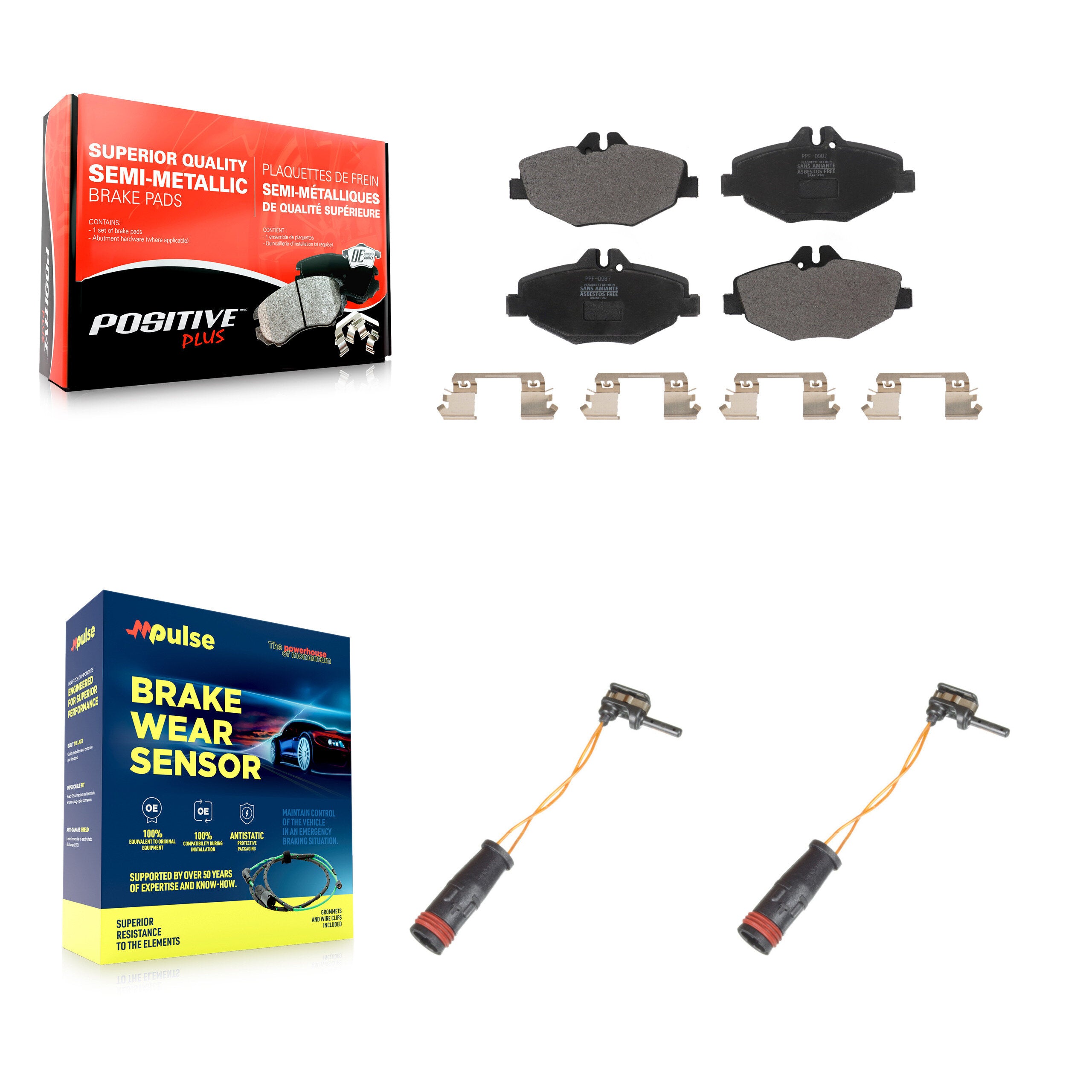 Positive Plus KPW-100899 Disc Brake Pad for 2006-2009 Mercedes-Benz E350 - Front