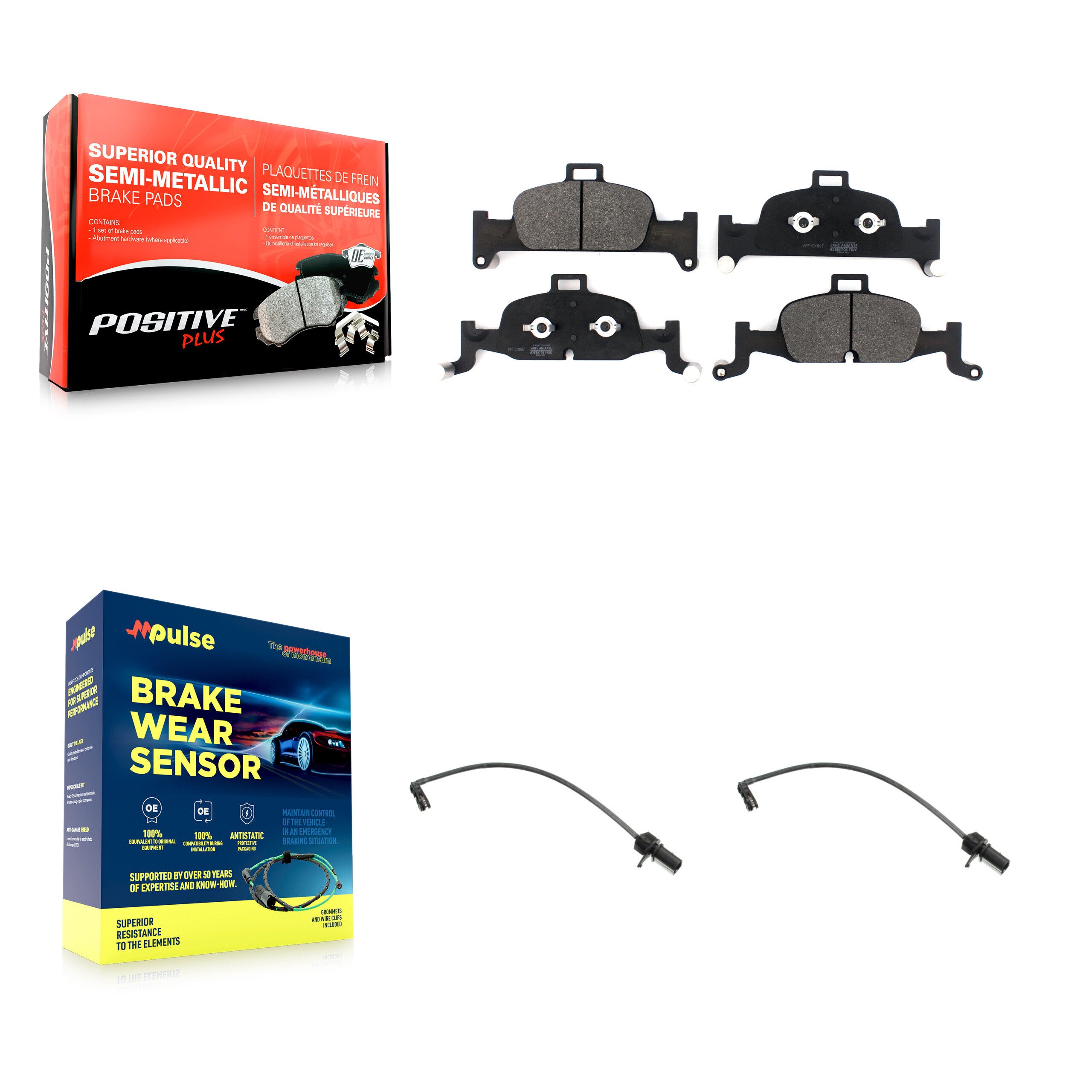 Positive Plus KPW-100902 Disc Brake Pad for 2017-2024 Audi A4 Quattro, Audi A4 allroad and More - Front
