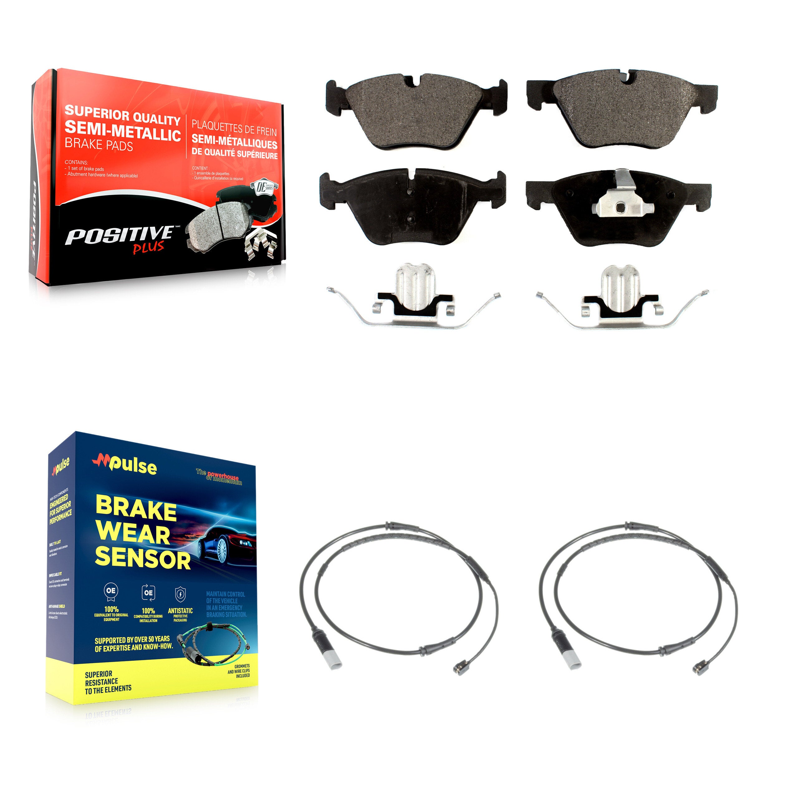 Positive Plus KPW-100910 Disc Brake Pad for 2011-2016 BMW 528i - Front