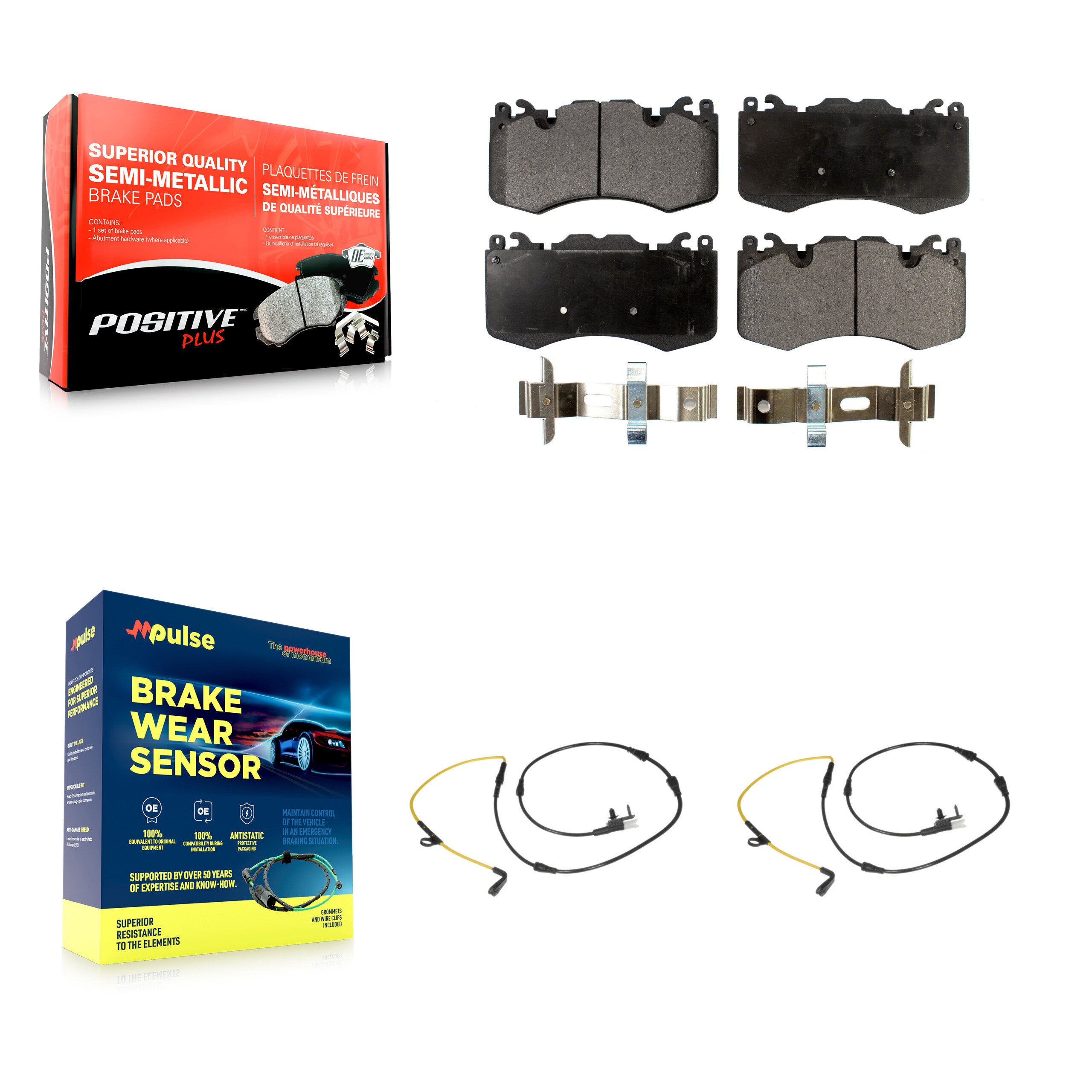 Positive Plus KPW-100914 Disc Brake Pad for 2014-2017 Land Rover Range Rover, Land Rover Range Rover Sport - Front