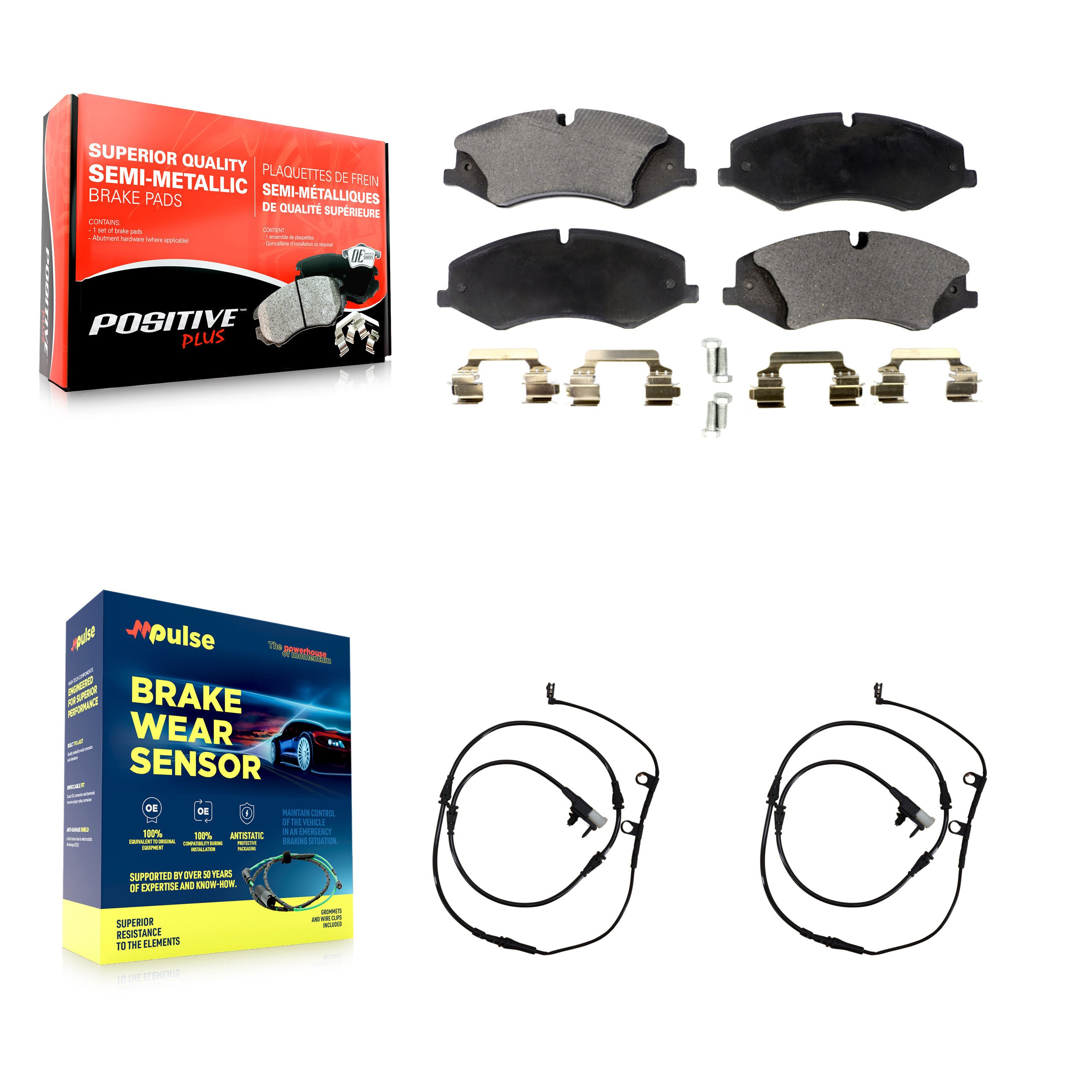 Positive Plus KPW-100916 Disc Brake Pad for 2016-2017 Land Rover Range Rover, Land Rover Range Rover Sport - Front