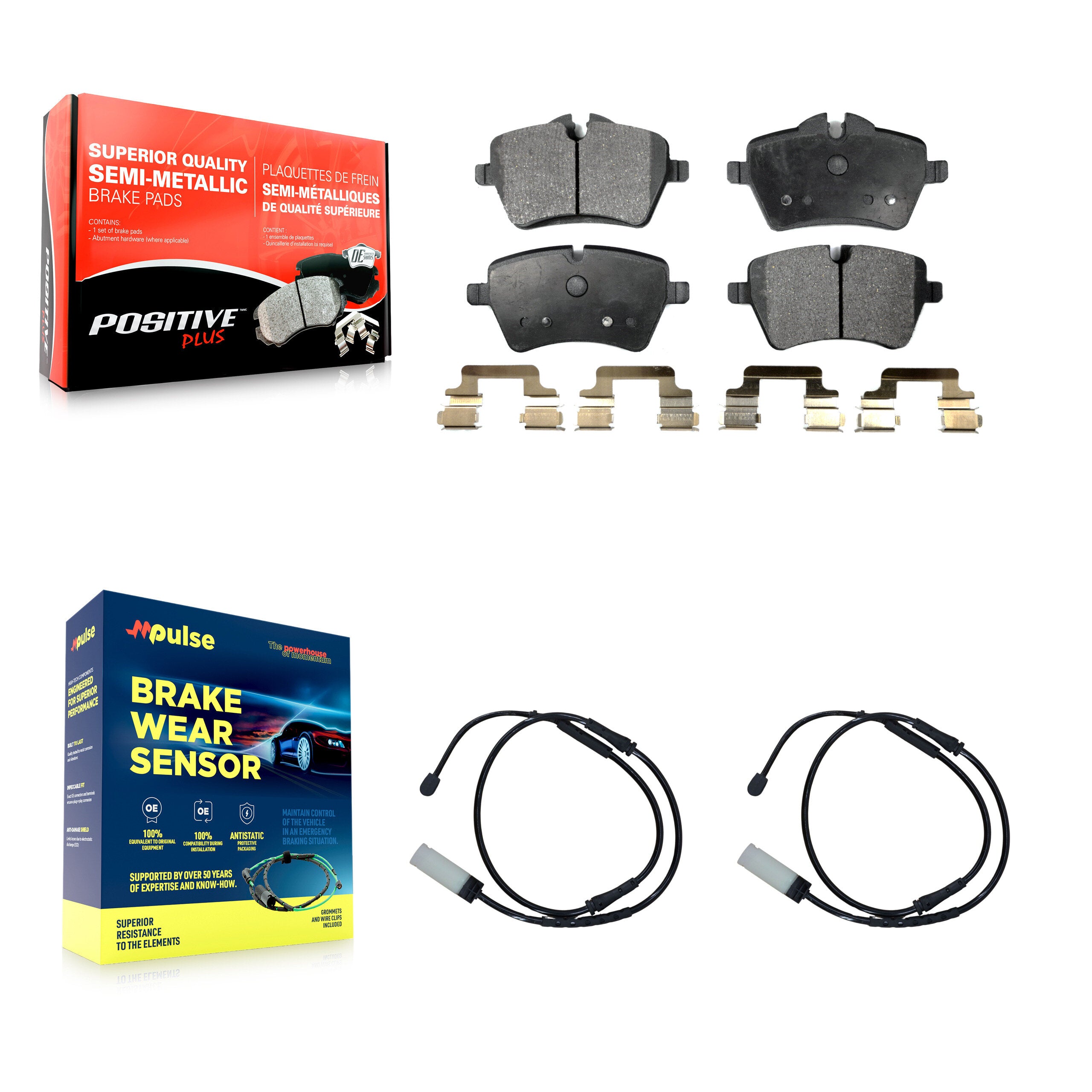 Positive Plus KPW-100925 Disc Brake Pad for 2011-2016 Mini Cooper Countryman, Mini Cooper Paceman - Front