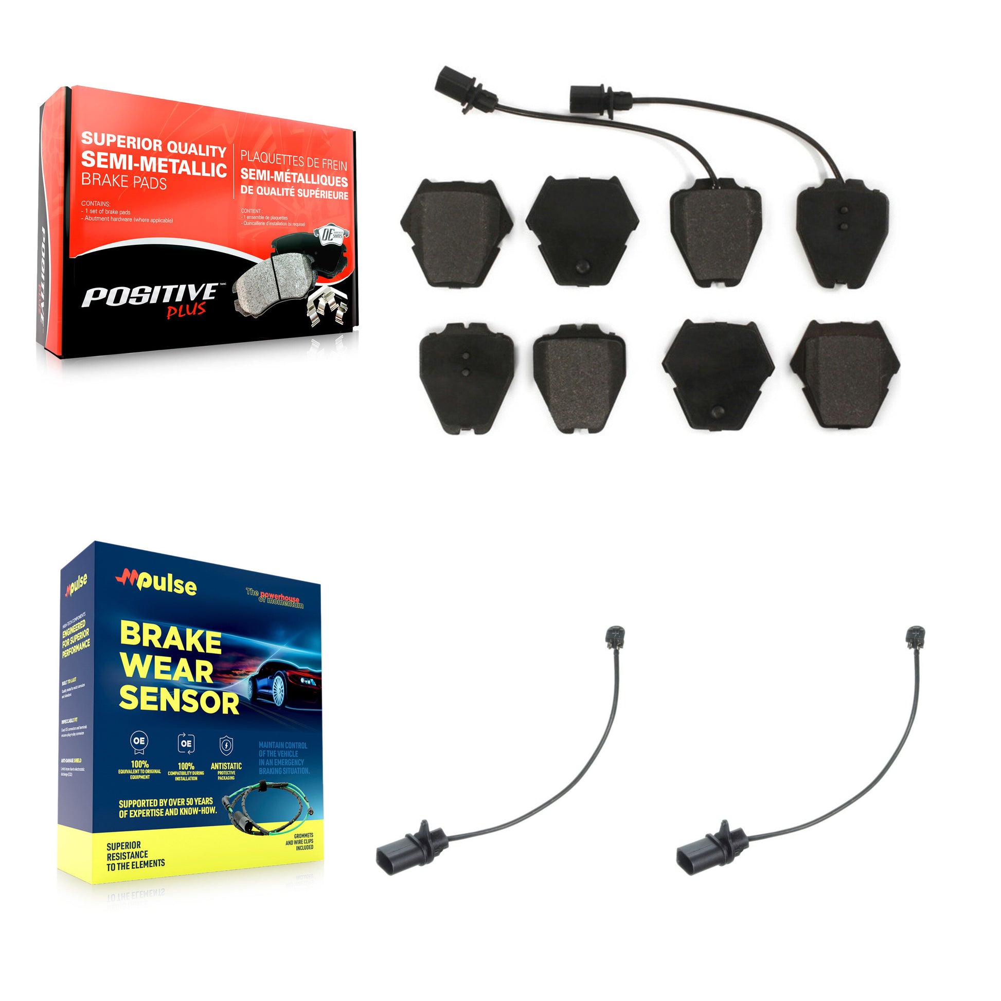 Positive Plus KPW-100927 Disc Brake Pad for 2002-2004 Volkswagen Passat - Front