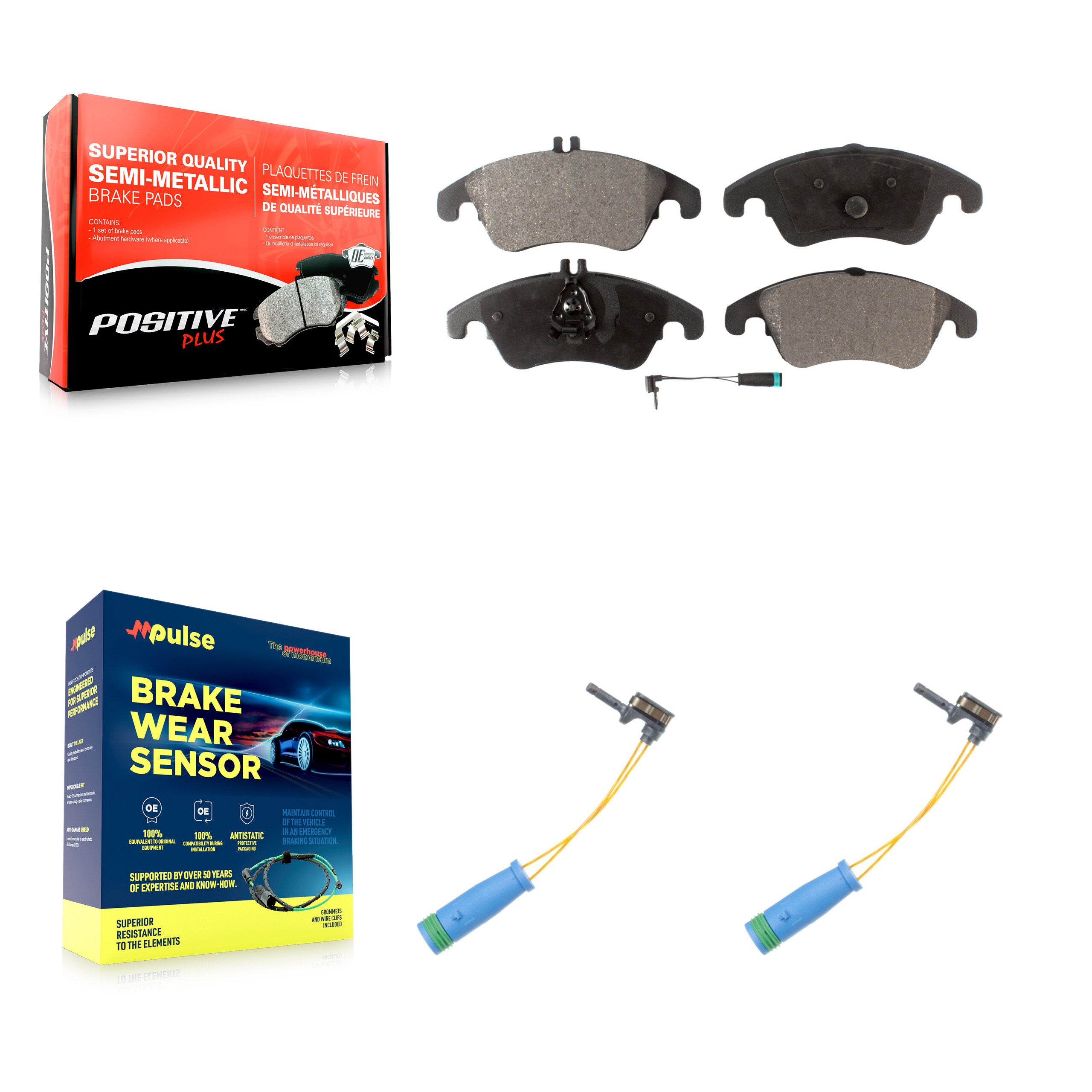 Positive Plus KPW-100935 Disc Brake Pad for 2012-2016 Mercedes-Benz E400, Mercedes-Benz C250 - Front