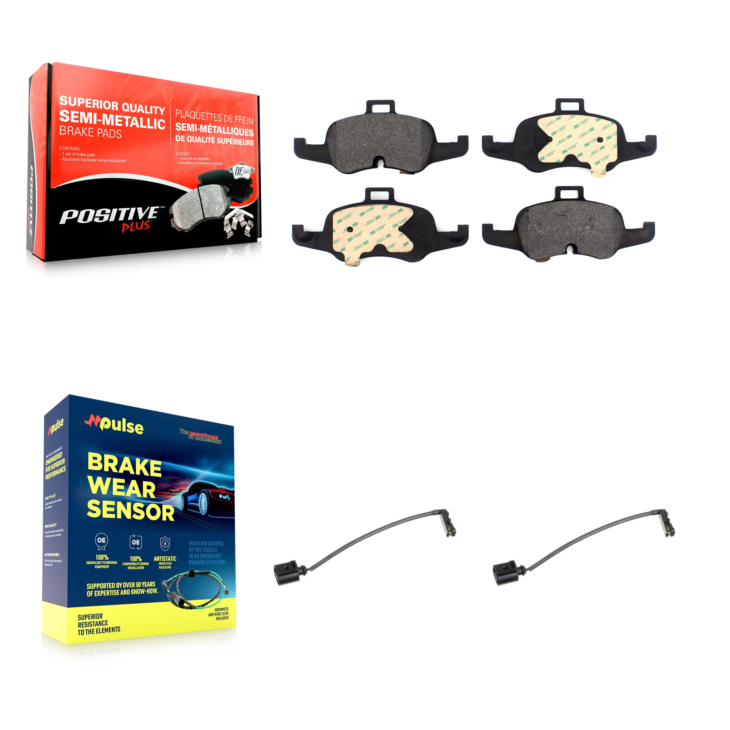 Positive Plus KPW-100949 Disc Brake Pad for 2016-2018 Audi TTS Quattro - Front