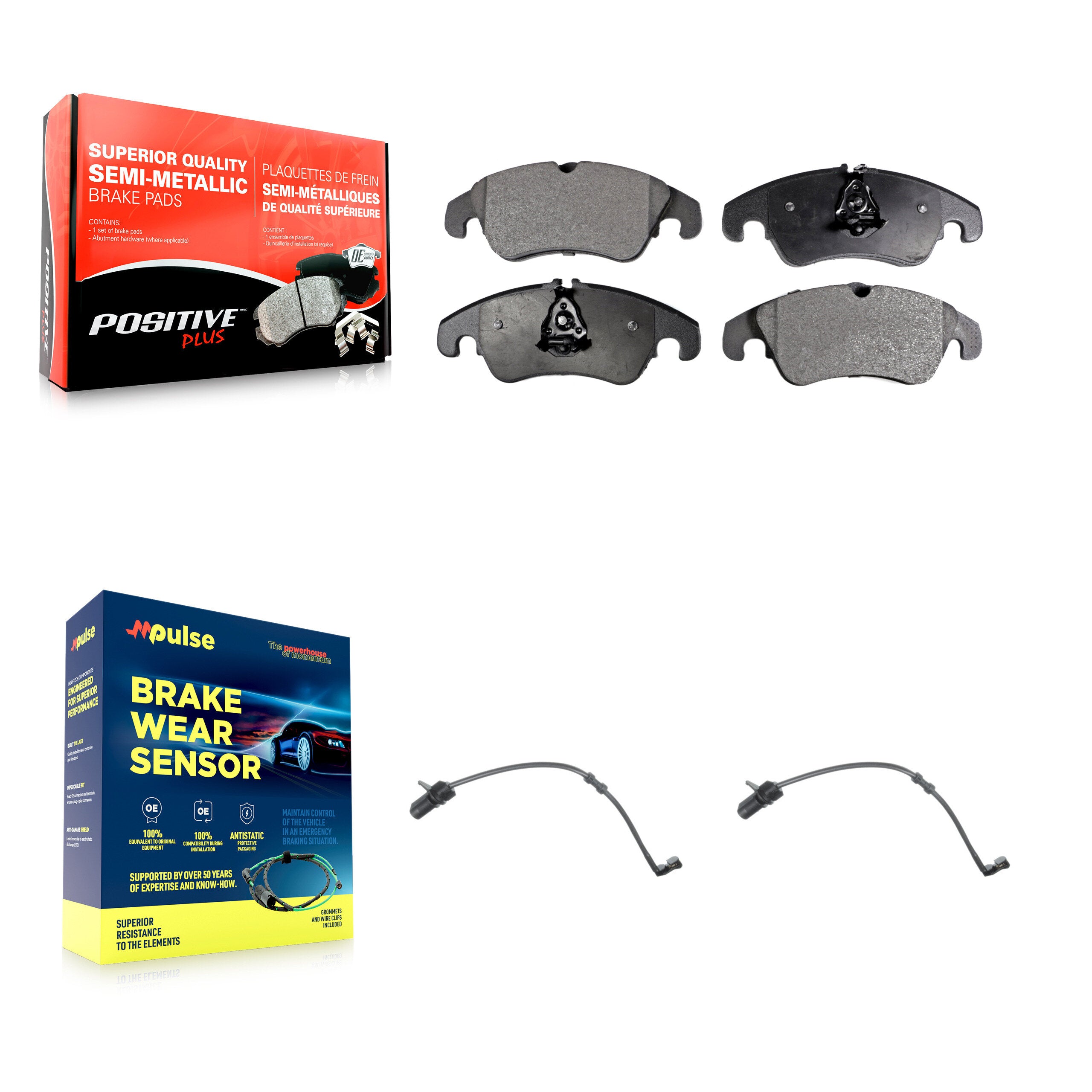 Positive Plus KPW-100955 Disc Brake Pad for 2012-2015 Audi A6 Quattro, Audi A7 Quattro - Front