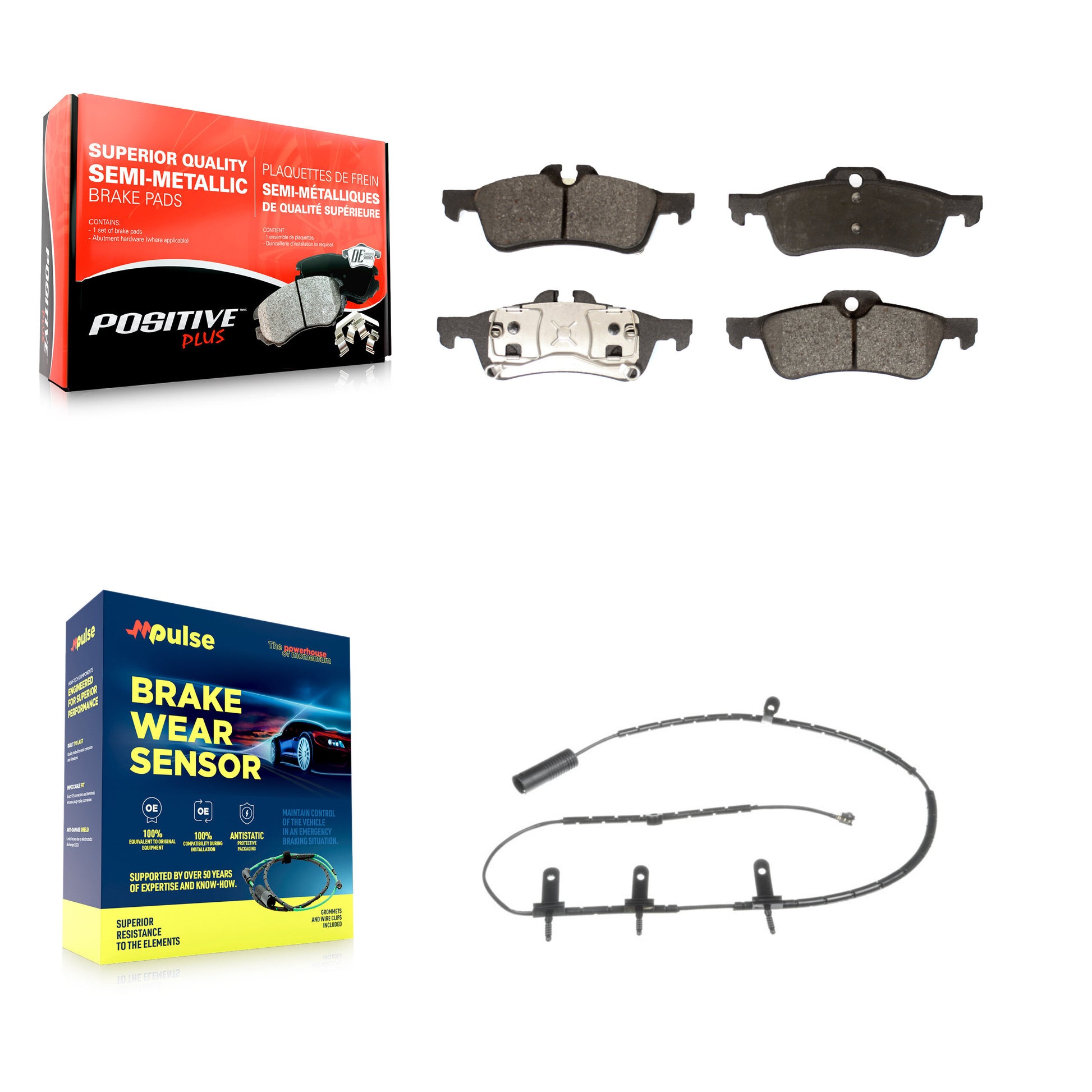 Positive Plus KPW-100969 Disc Brake Pad for 2002-2008 Mini Cooper - Rear