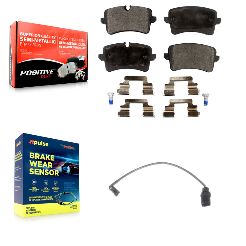 Positive Plus KPW-100972 Disc Brake Pad for 2012-2018 Audi RS7, Porsche Macan and More - Rear
