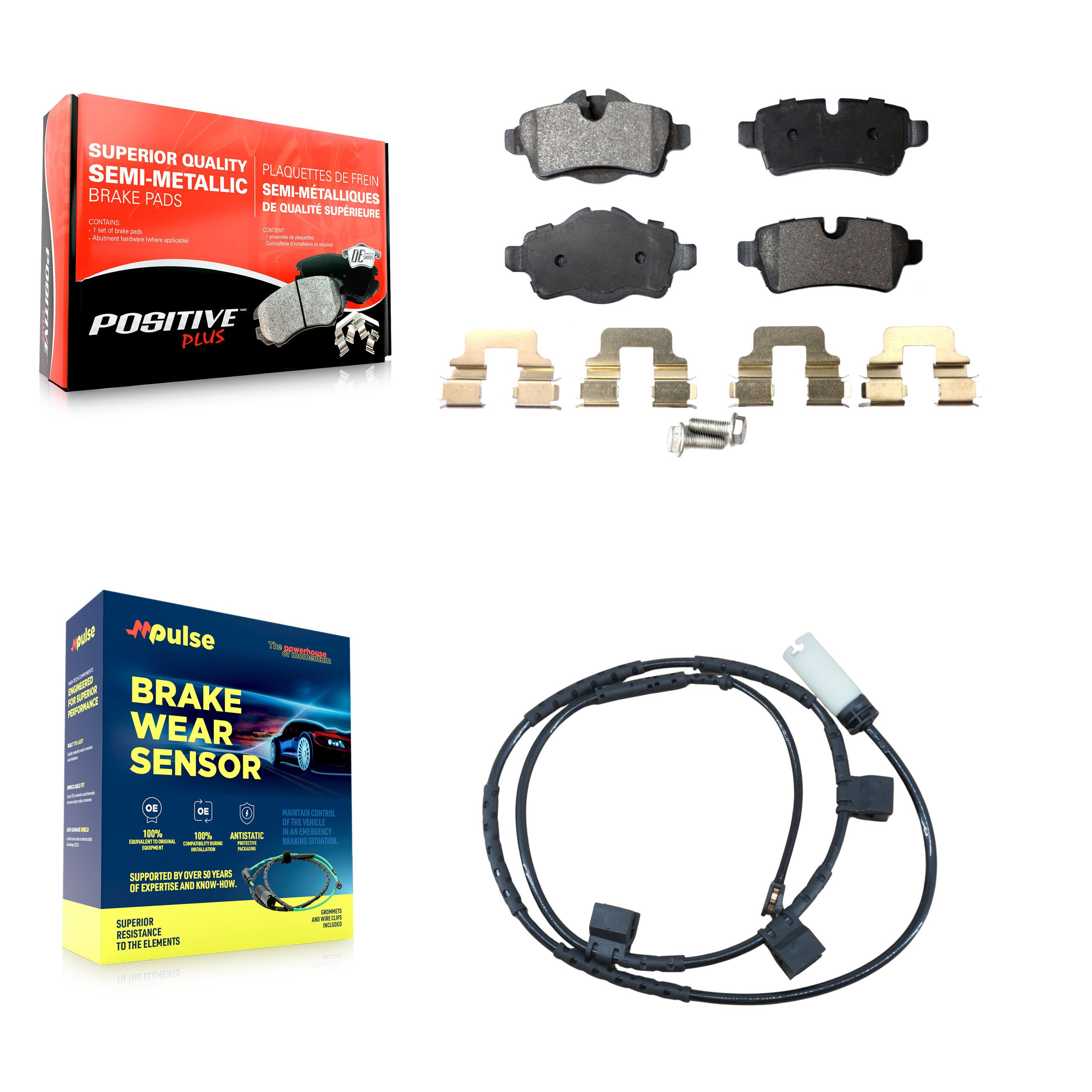Positive Plus KPW-100979 Disc Brake Pad for 2011-2015 Mini Cooper - Rear