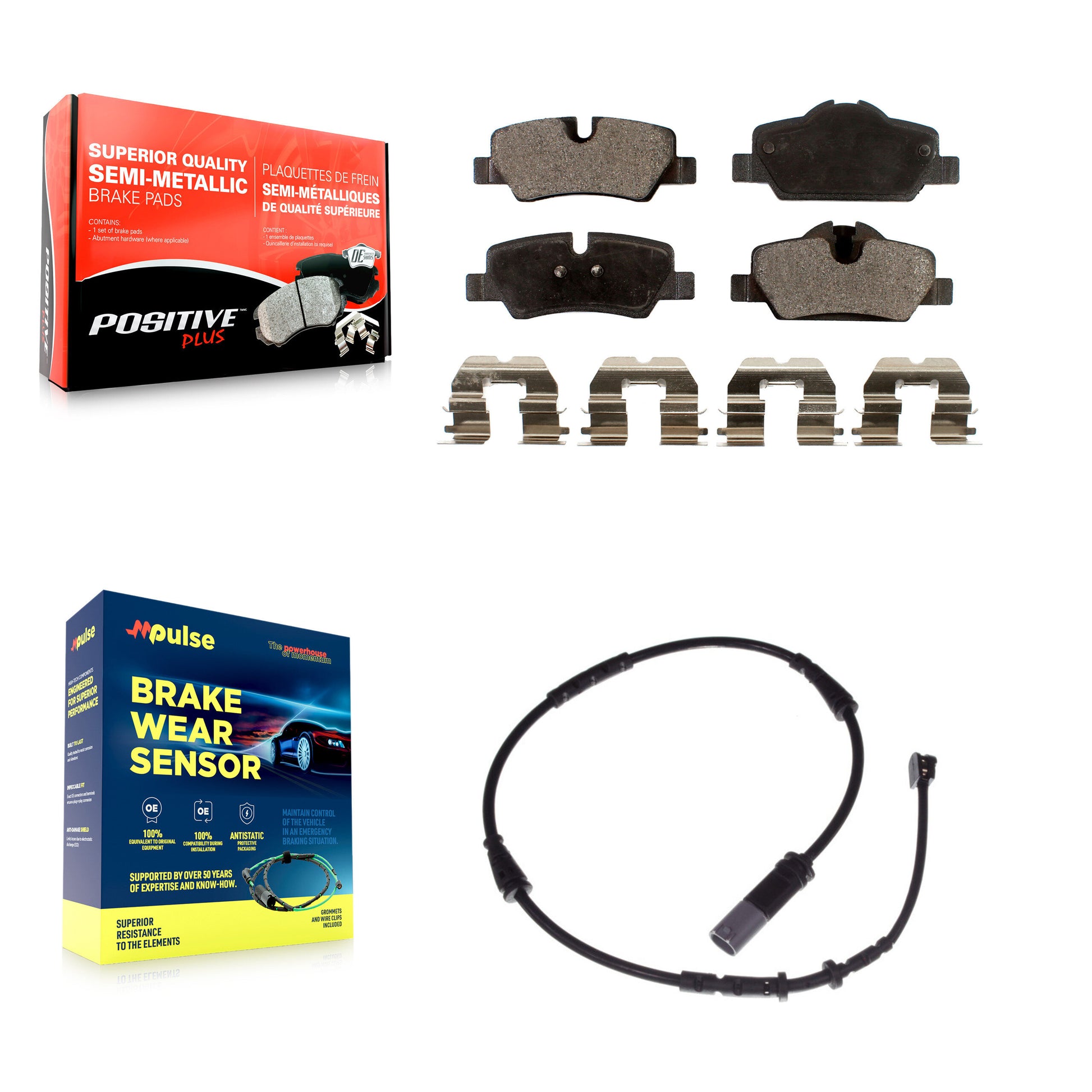 Positive Plus KPW-100980 Disc Brake Pad for 2015-2022 Mini Cooper - Rear