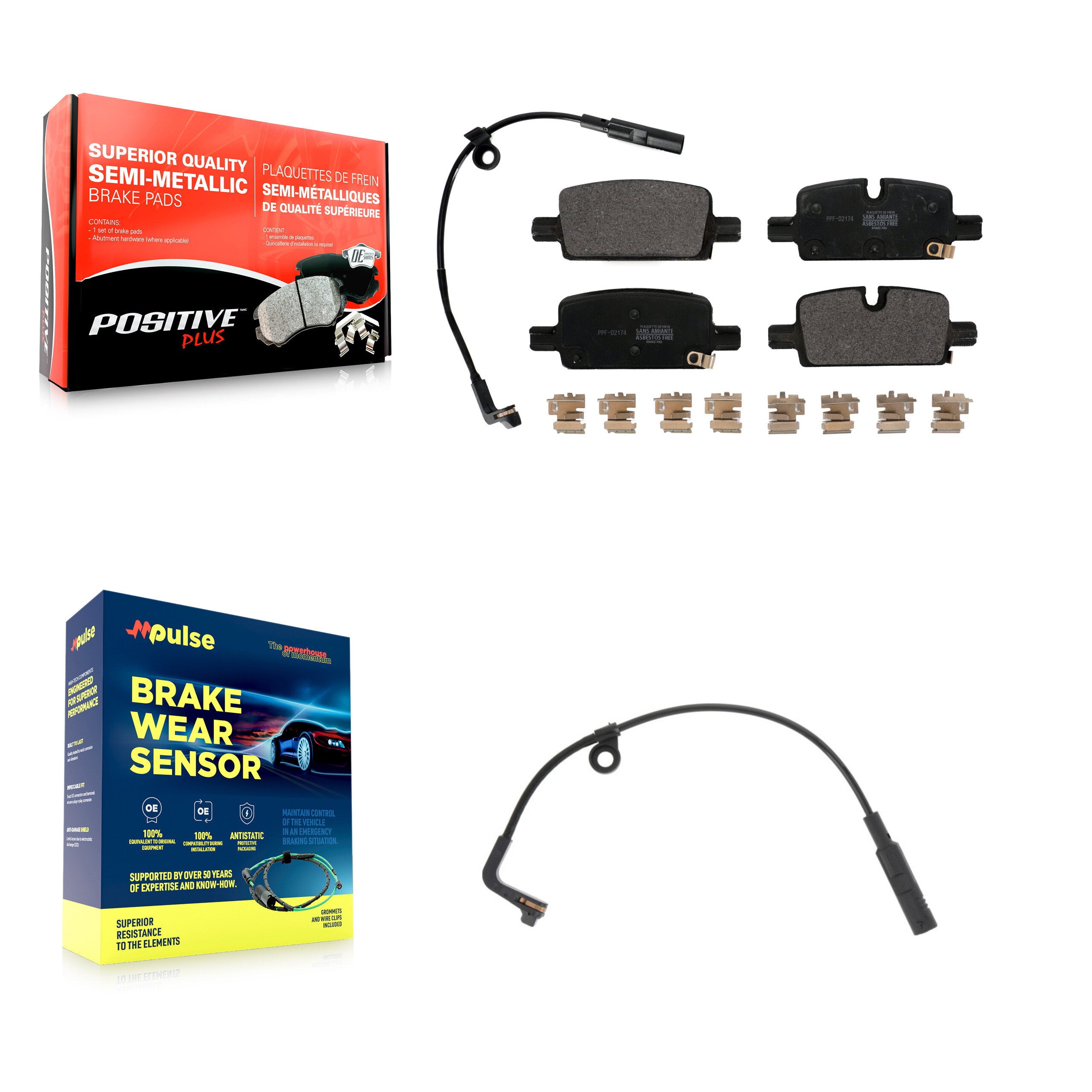 Positive Plus KPW-100983 Disc Brake Pad for 2019-2024 Cadillac LYRIQ, Chevrolet Colorado and More - Rear