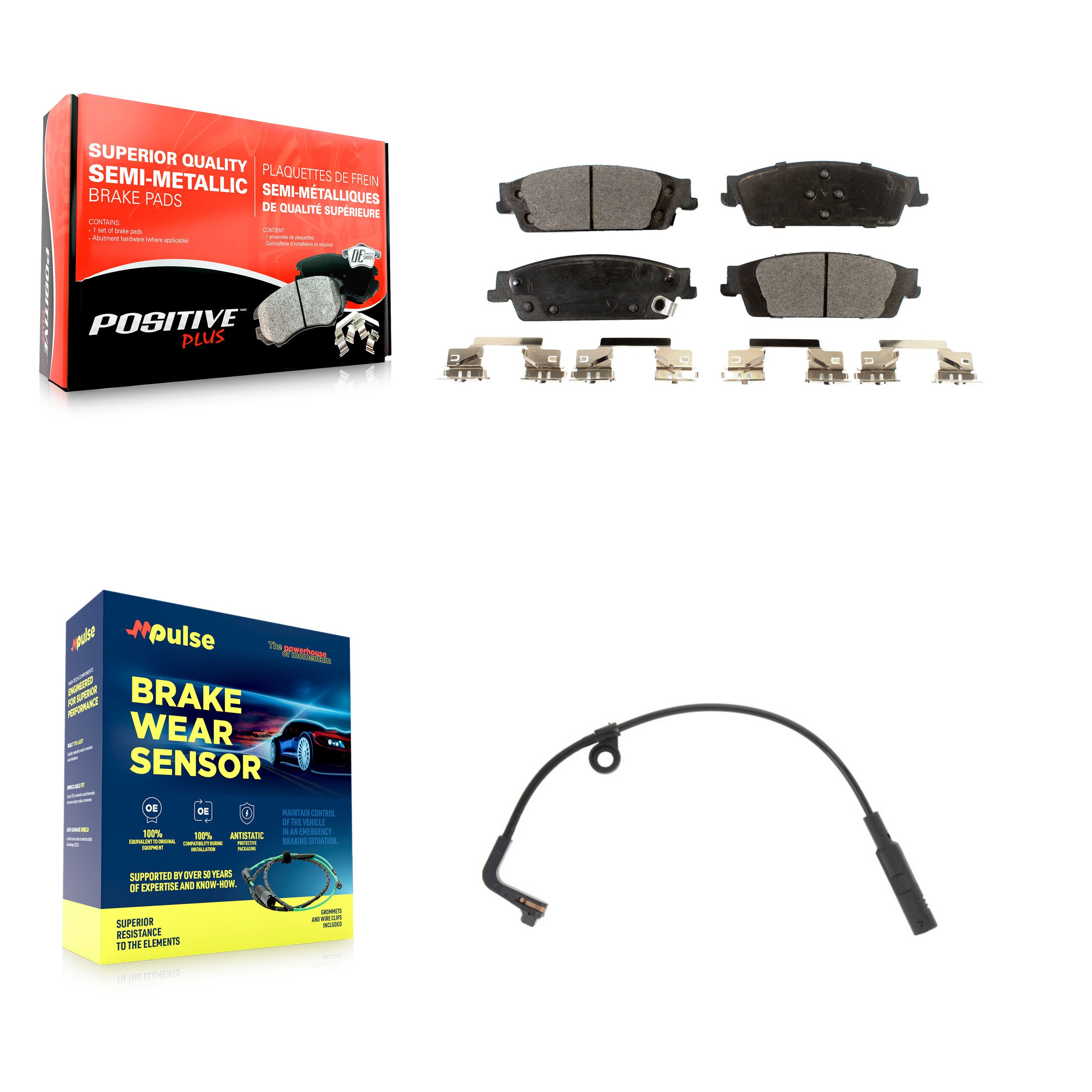 Positive Plus KPW-100984 Disc Brake Pad for 2019 Chevrolet Silverado 1500 - Rear