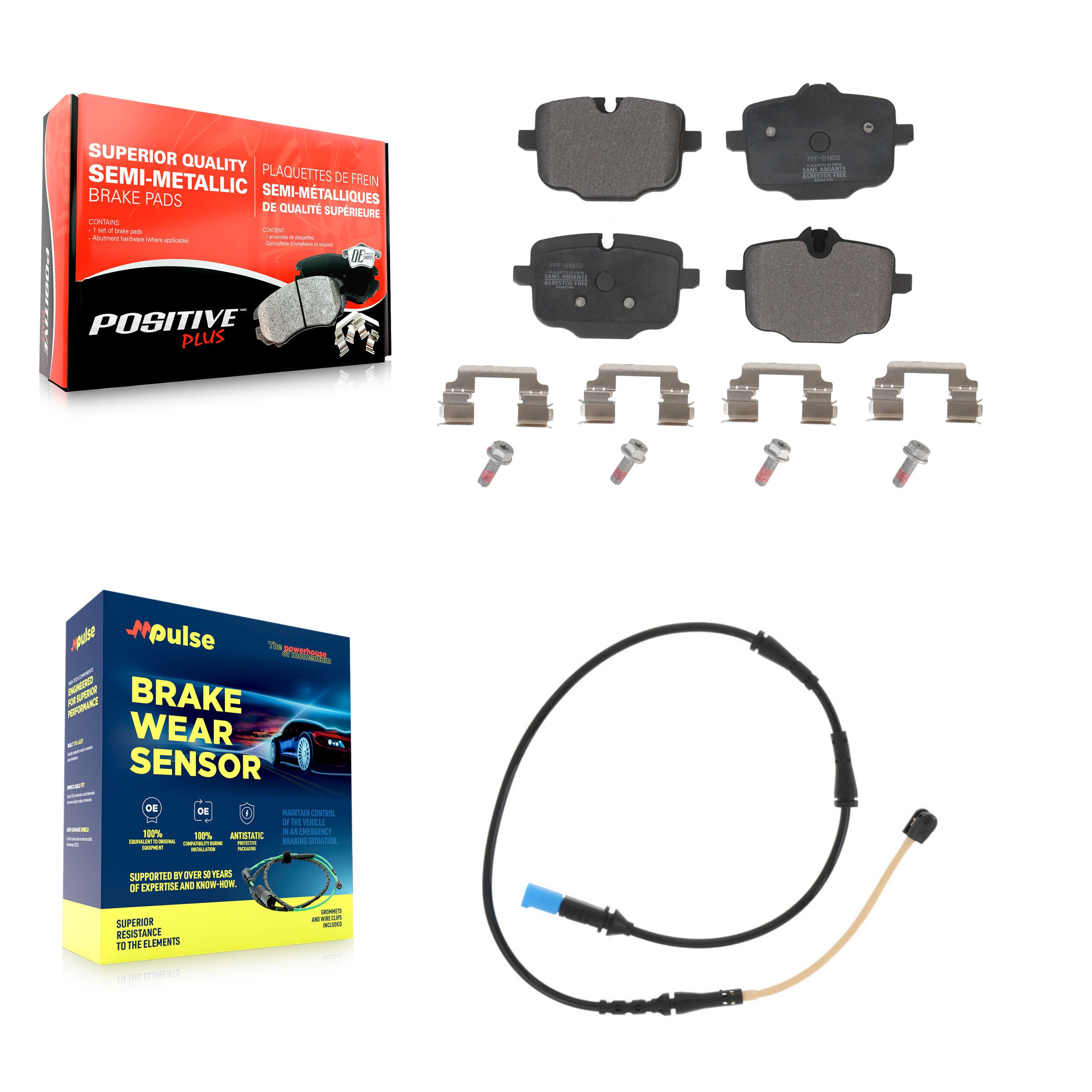 Positive Plus KPW-100988 Disc Brake Pad for 2019-2024 BMW X4 - Rear