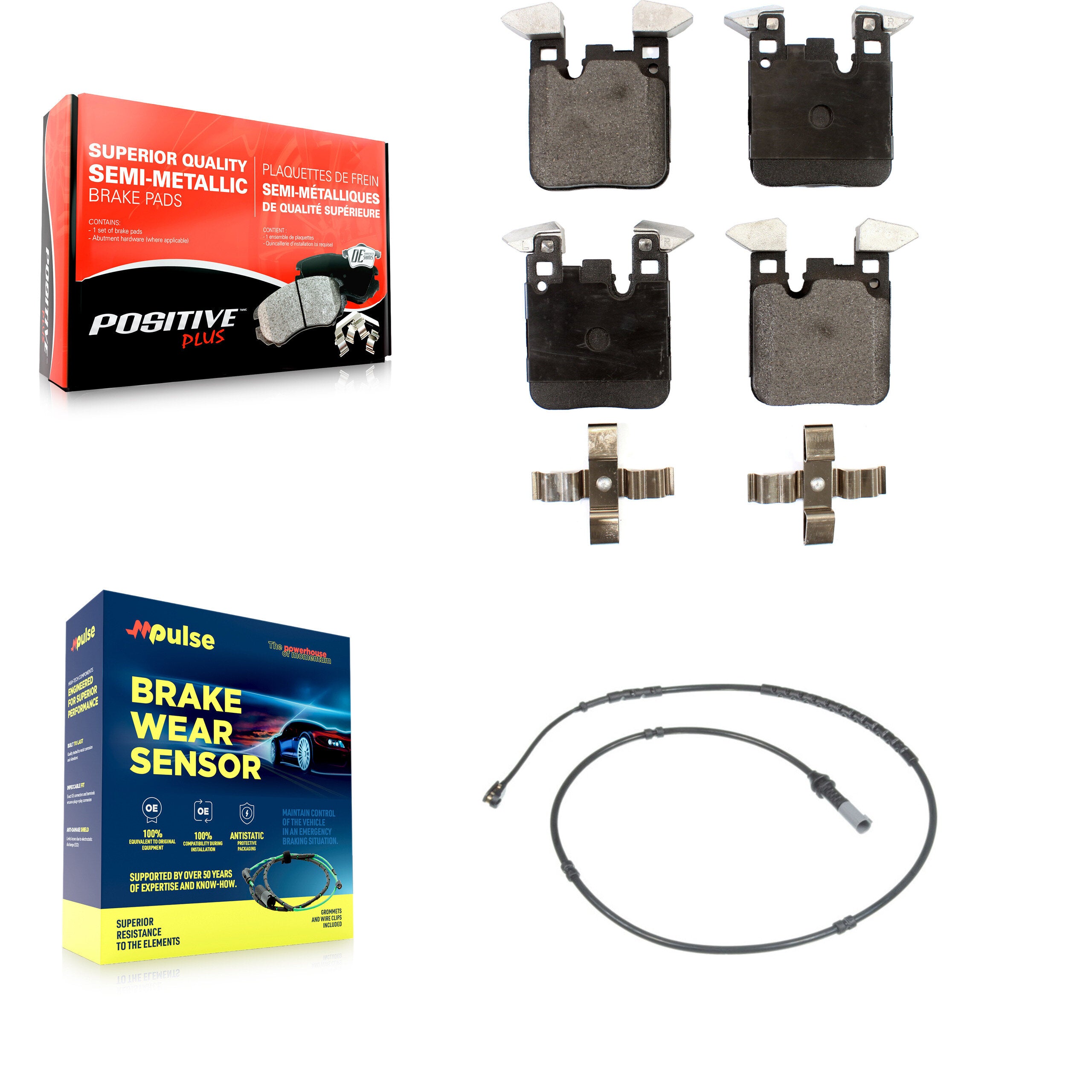 Positive Plus KPW-100993 Disc Brake Pad for 2012-2021 BMW 230i, BMW 230i xDrive and More - Rear