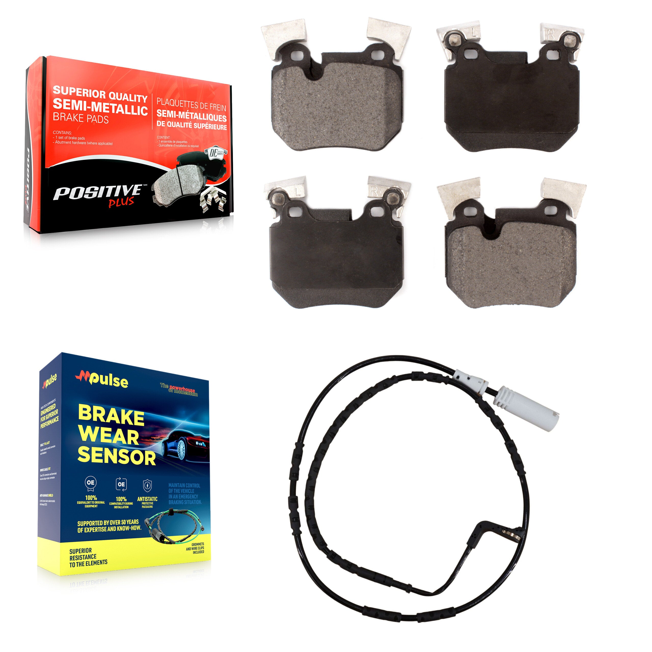 Positive Plus KPW-100995 Disc Brake Pad for 2008-2013 BMW 135is, BMW 135i - Rear