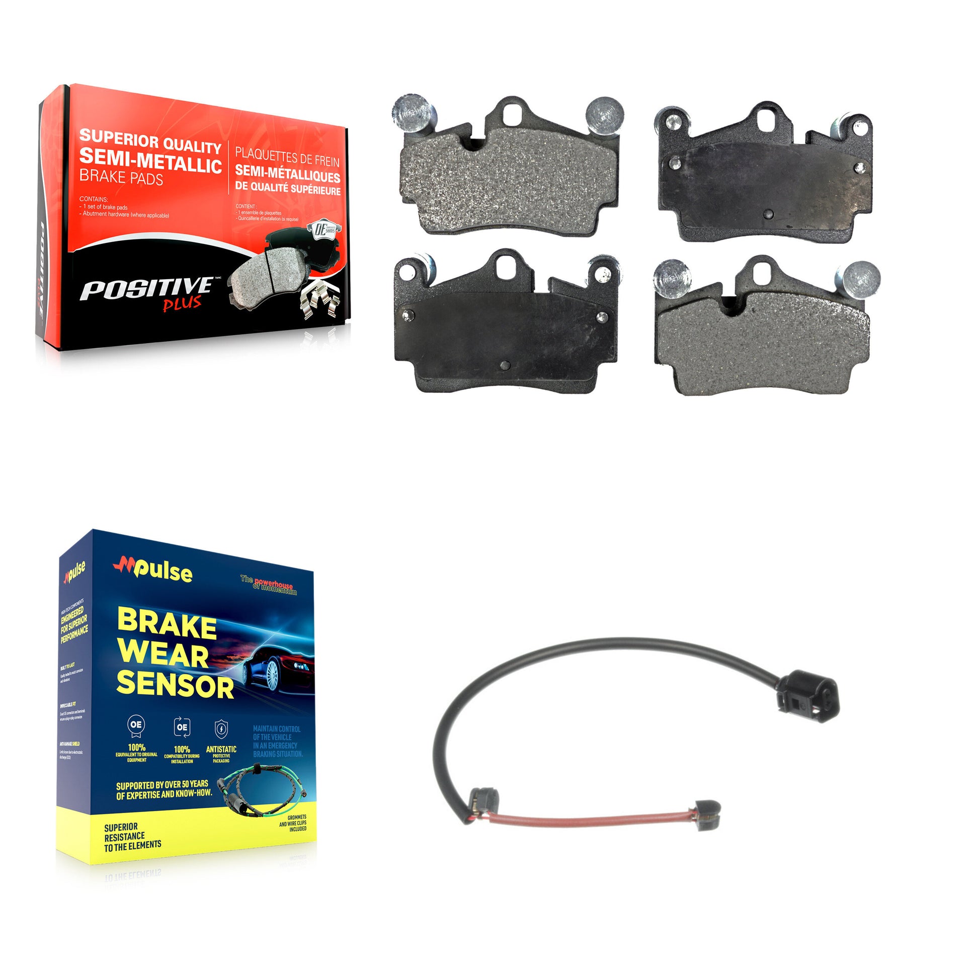 Positive Plus KPW-101001 Disc Brake Pad for 2005-2006 Porsche Cayenne - Rear