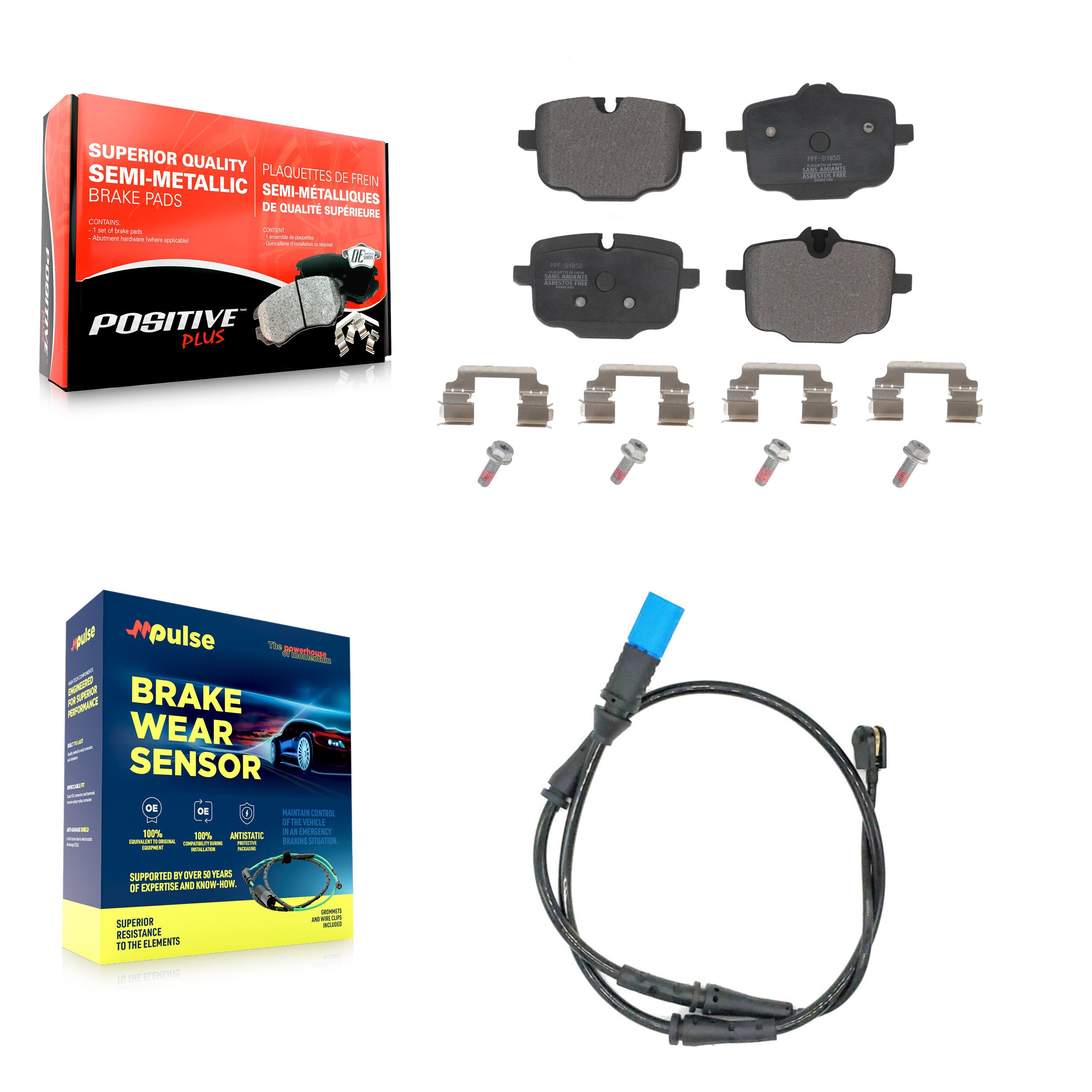 Positive Plus KPW-101002 Disc Brake Pad for 2018-2024 BMW X3 - Rear