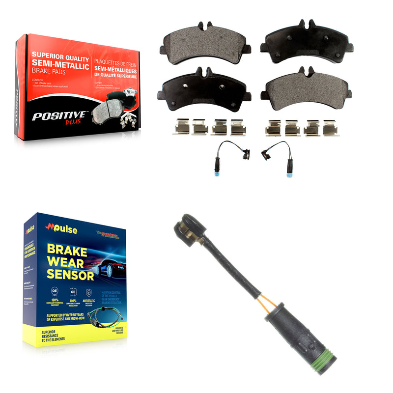 Positive Plus KPW-101010 Disc Brake Pad for 2010-2018 Freightliner Sprinter 3500XD, Mercedes-Benz Sprinter 3500, Mercedes-Benz Sprinter 3500XD - Rear