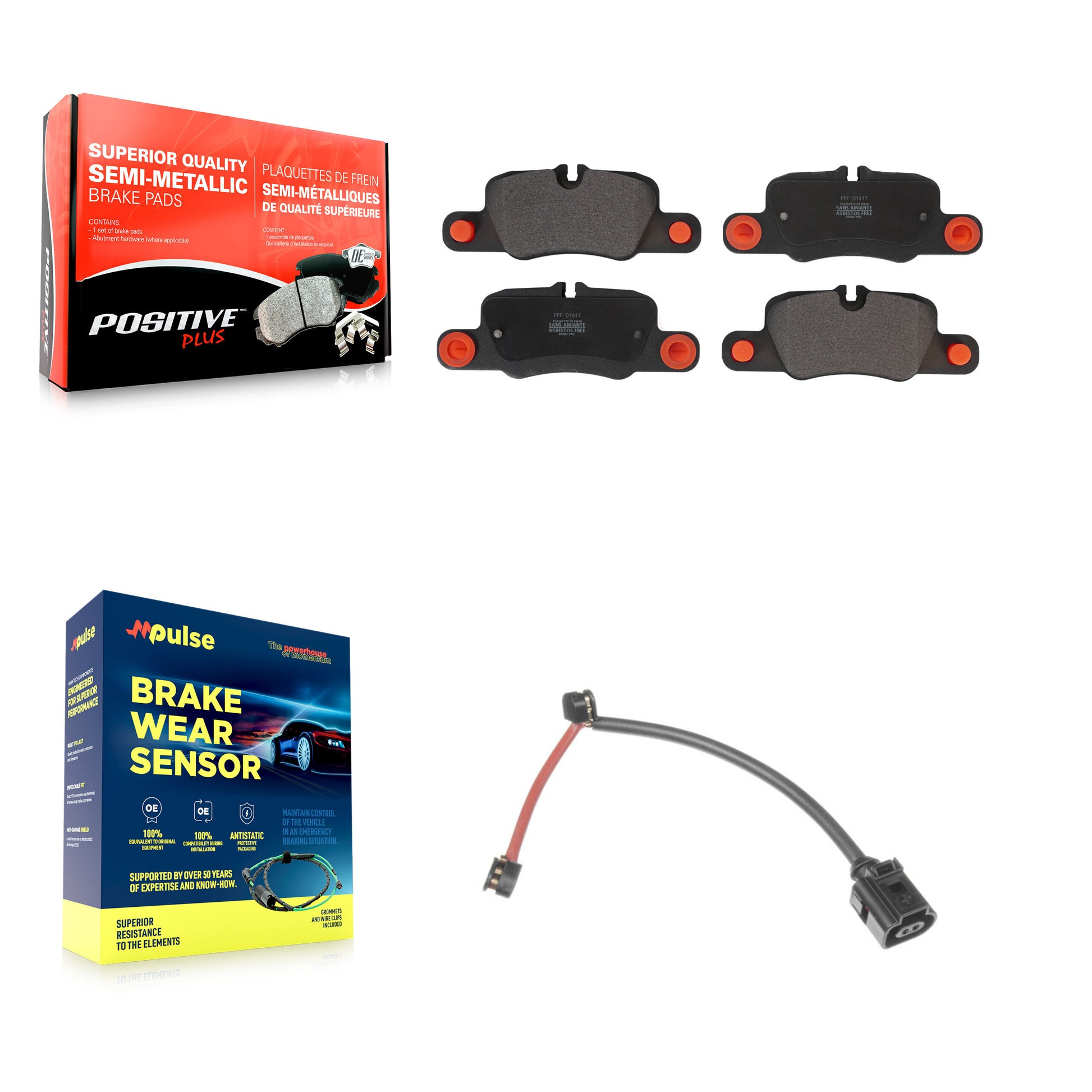 Positive Plus KPW-101027 Disc Brake Pad for 2013-2021 Porsche 911 - Rear