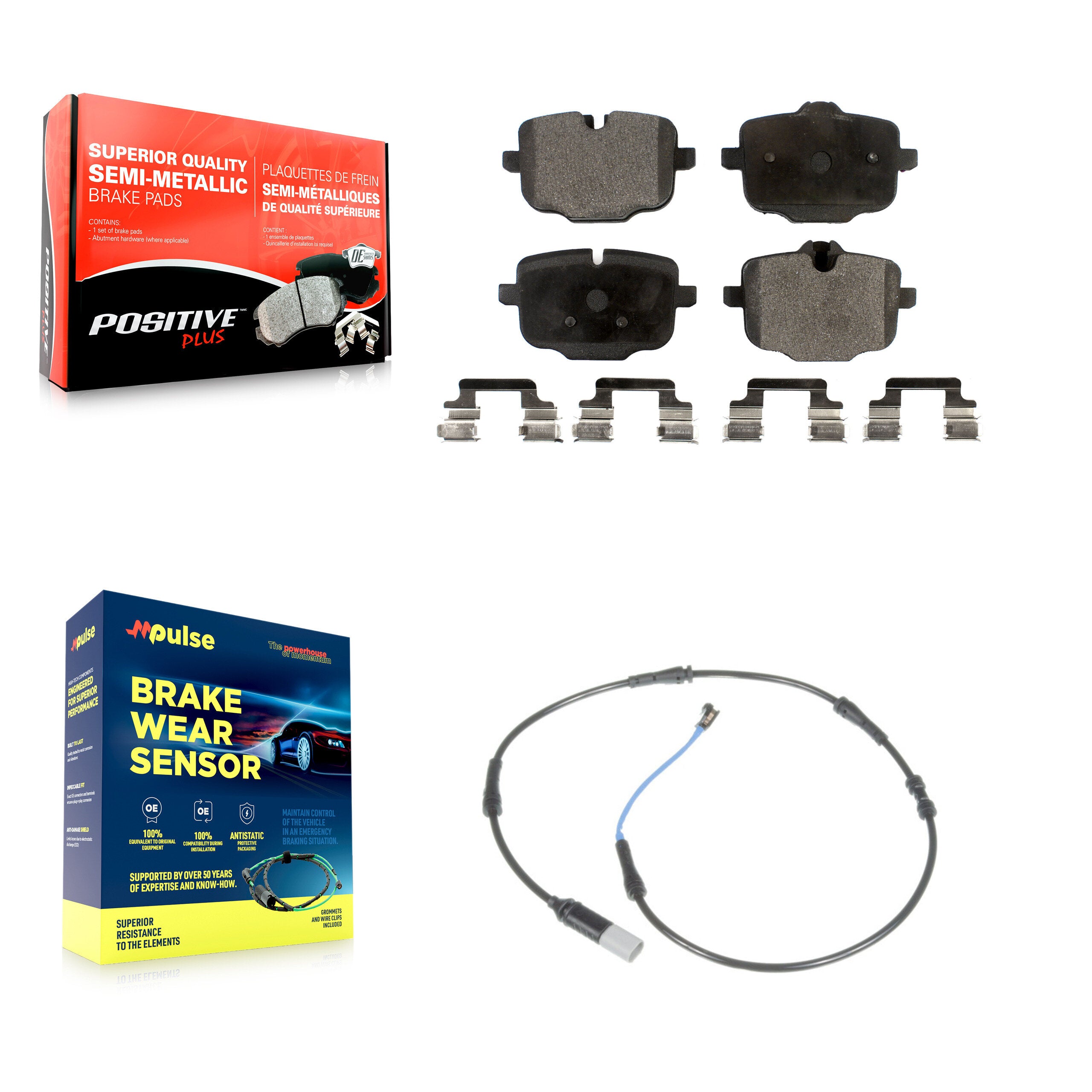 Positive Plus KPW-101030 Disc Brake Pad for 2011-2019 BMW 640i, BMW 640i Gran Coupe and More - Rear