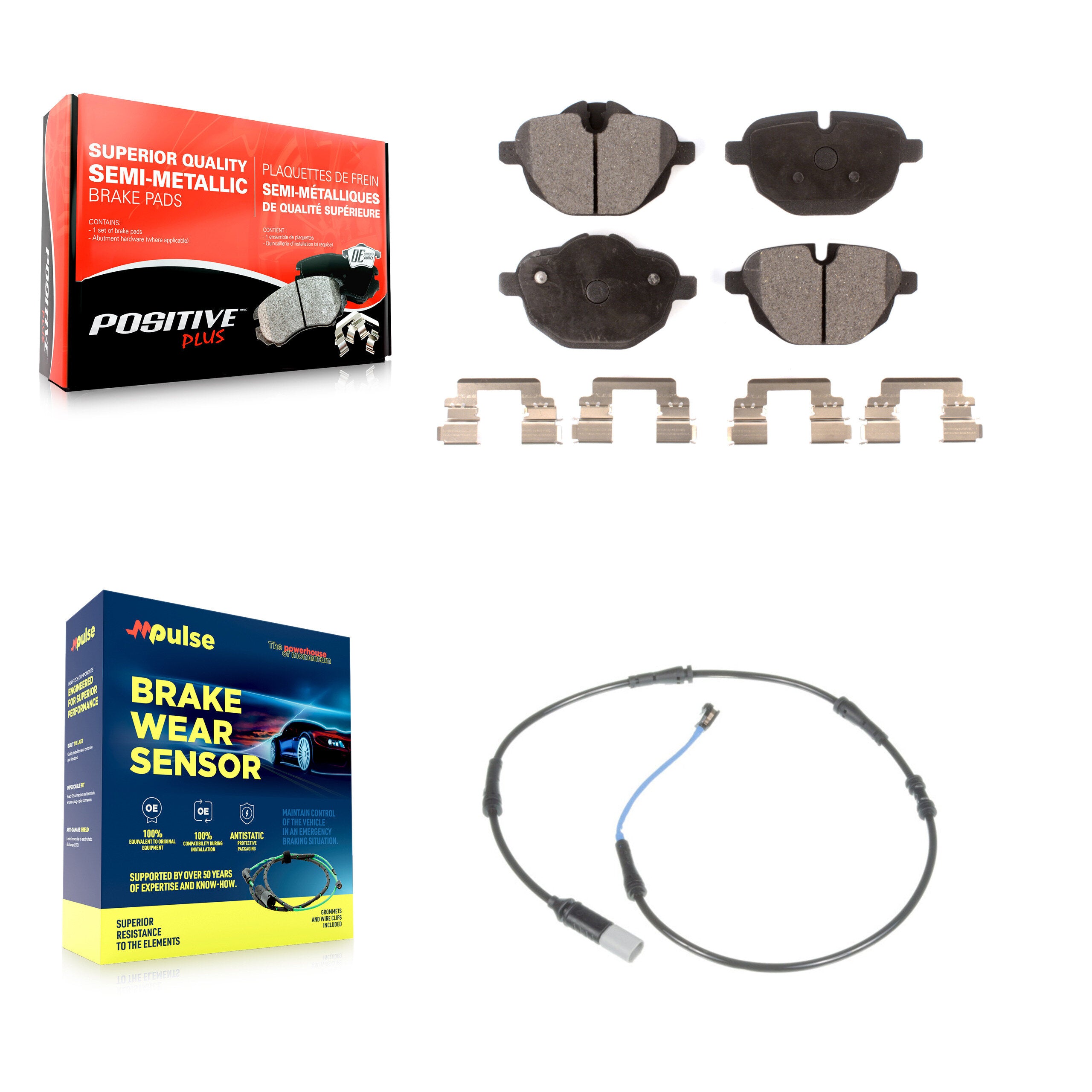 Positive Plus KPW-101031 Disc Brake Pad for 2011-2016 BMW 535d, BMW 535d xDrive and More - Rear
