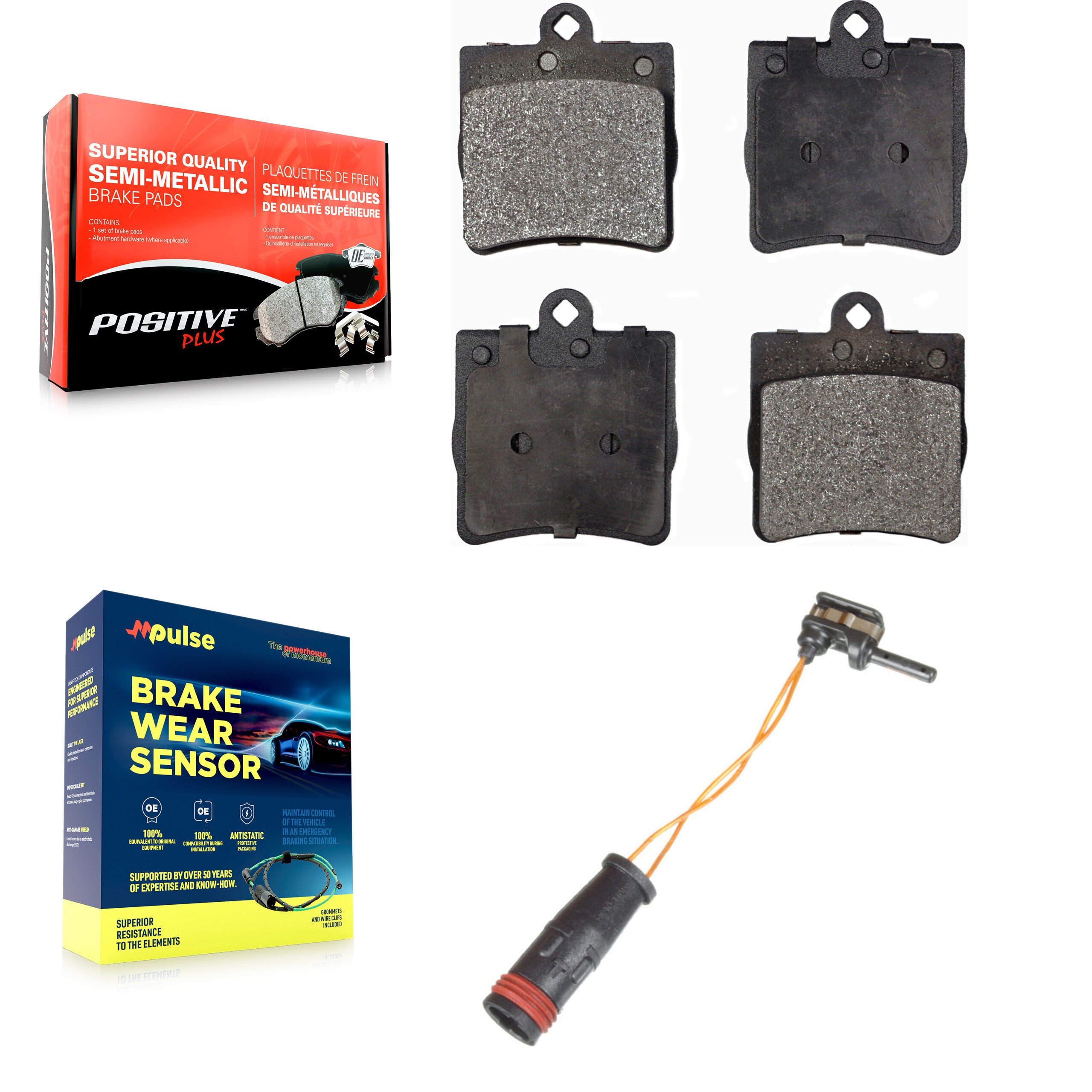 Positive Plus KPW-101054 Disc Brake Pad for 2001-2005 Mercedes-Benz C230, Mercedes-Benz C240 - Rear