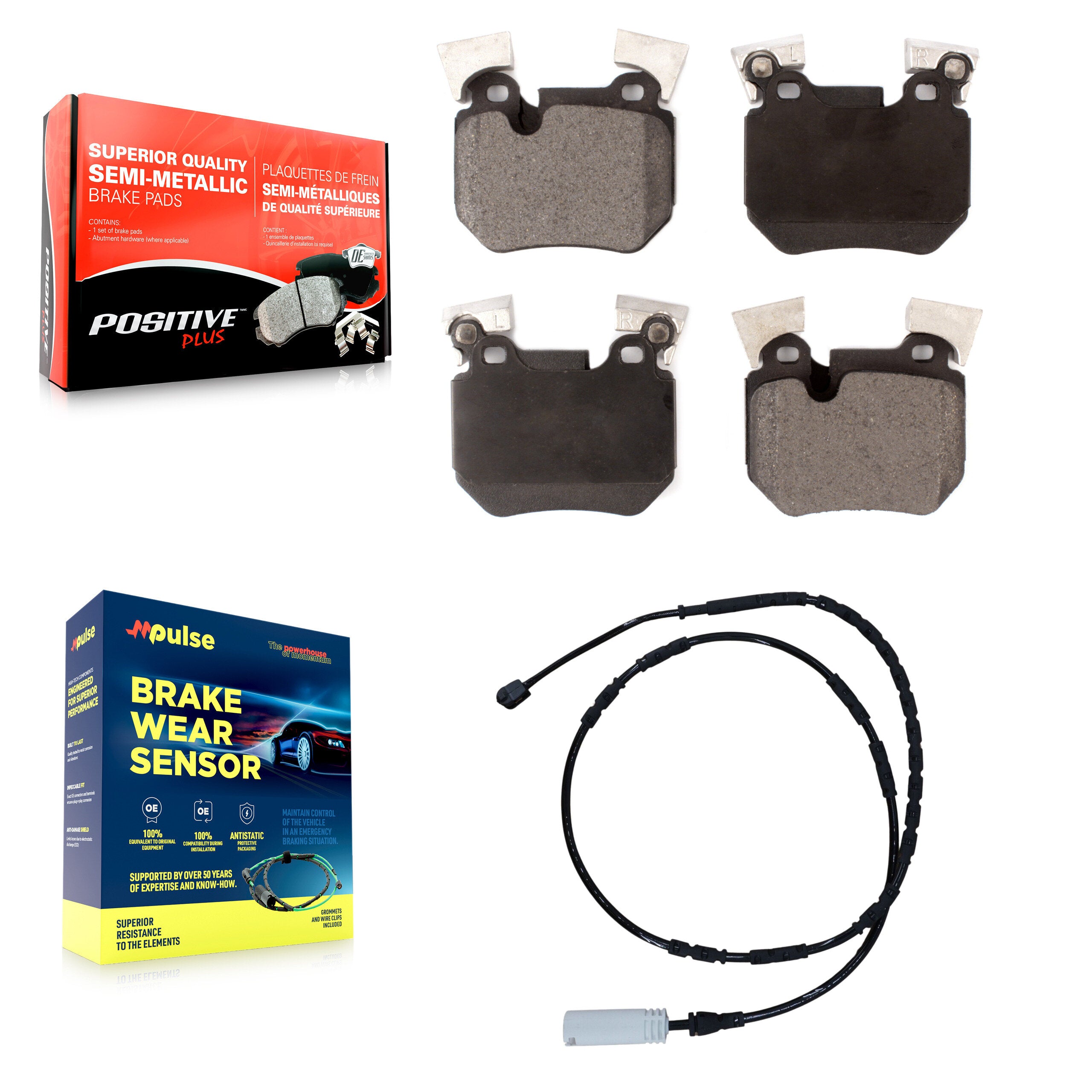 Positive Plus KPW-101067 Disc Brake Pad for 2012-2013 BMW 135i - Rear