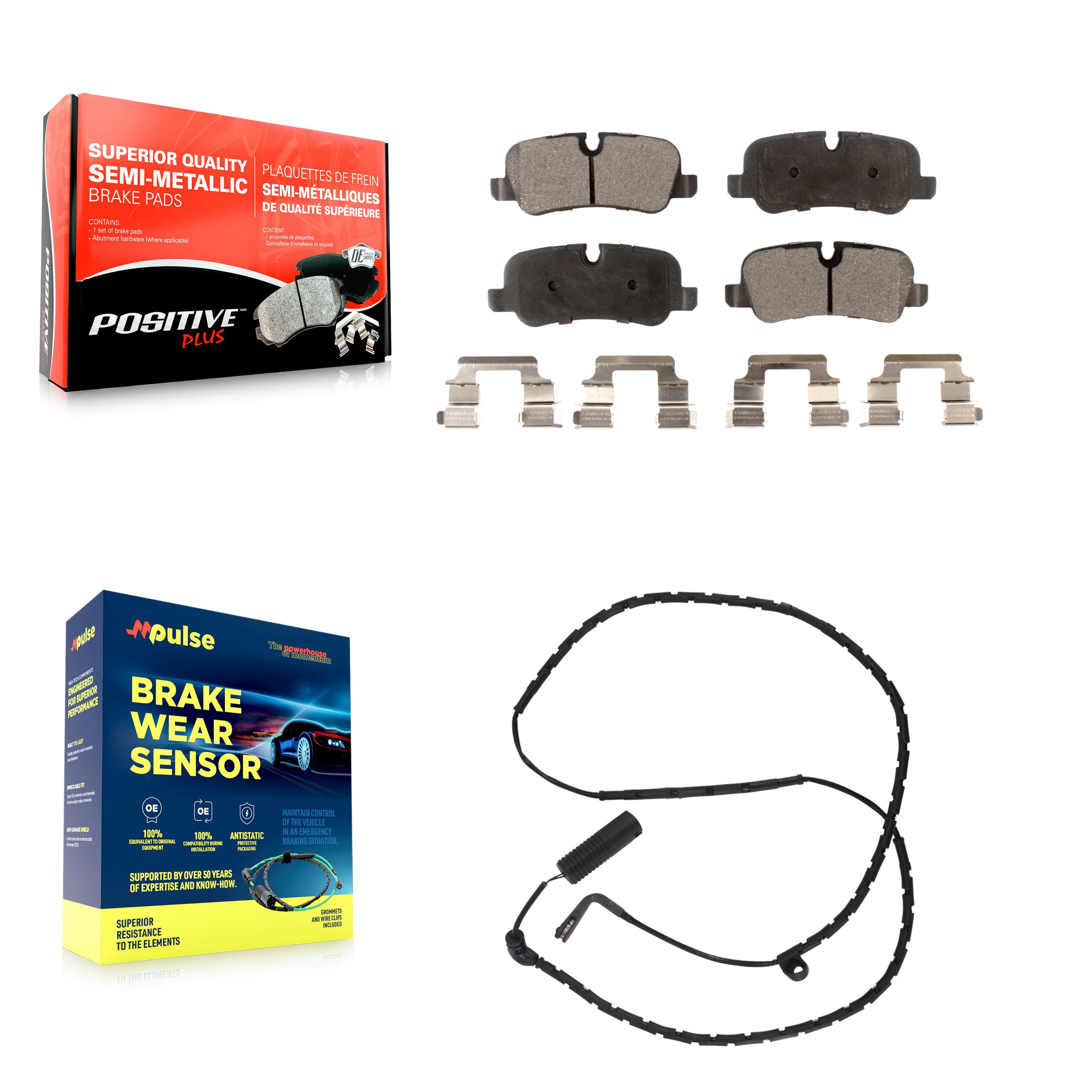 Positive Plus KPW-101071 Disc Brake Pad for 2006-2012 Land Rover Range Rover - Rear