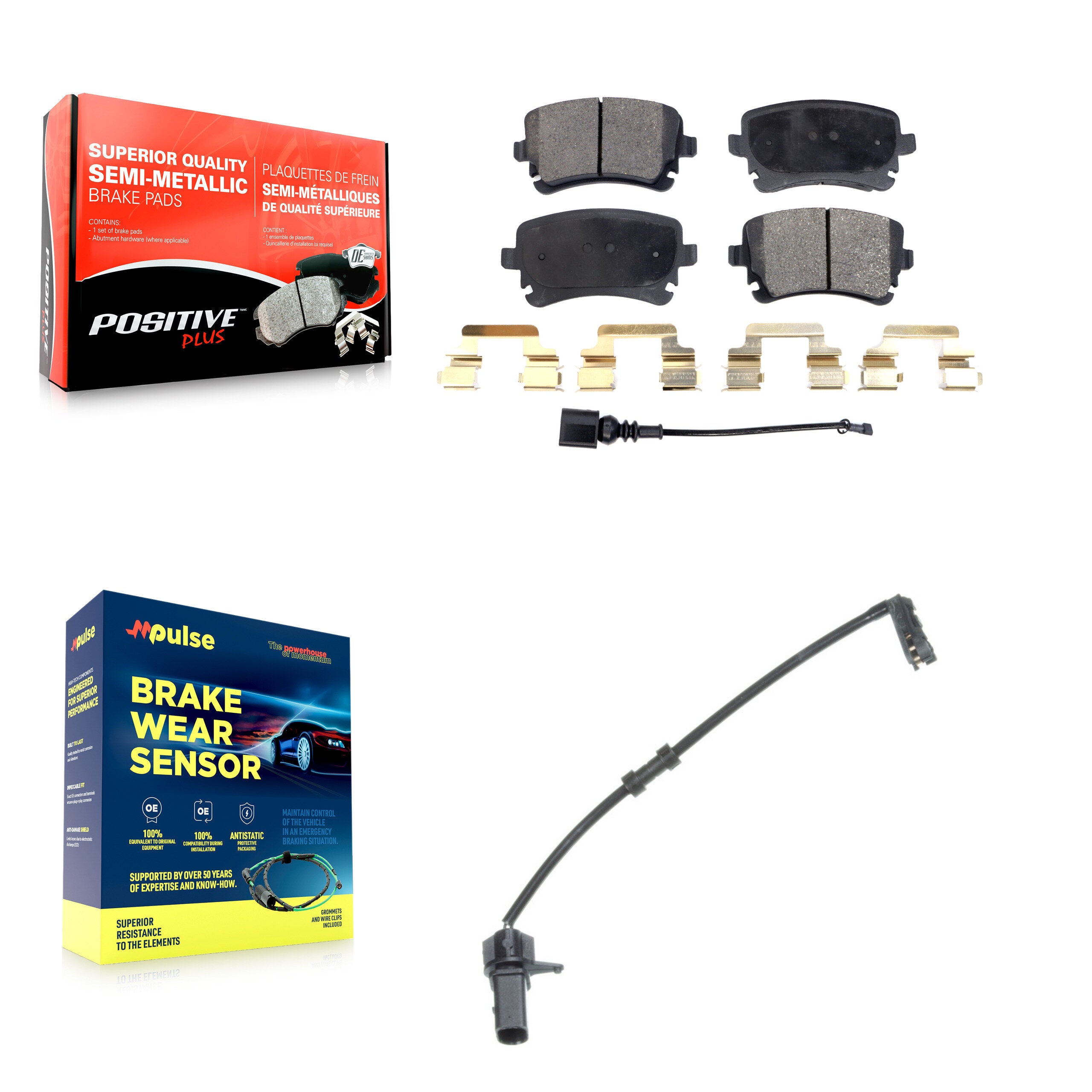 Positive Plus KPW-101079 Disc Brake Pad for 2010 Audi A8 Quattro - Rear