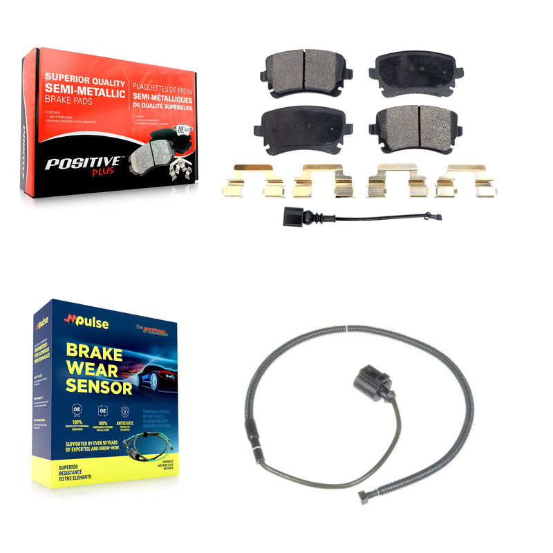 Positive Plus KPW-101086 Disc Brake Pad for 2004-2011 Audi S6, Volkswagen Phaeton - Rear