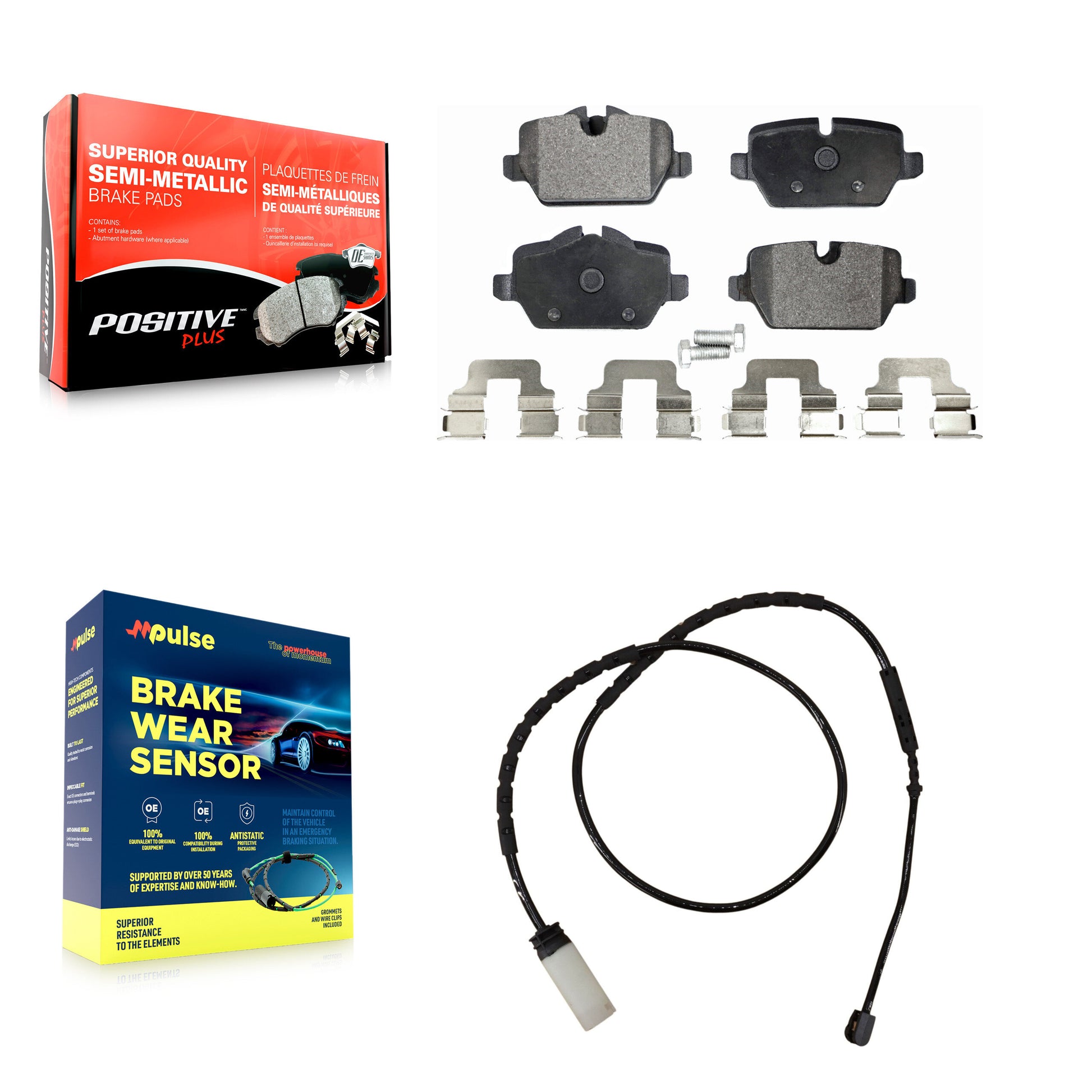 Positive Plus KPW-101092 Disc Brake Pad for 2011-2016 Mini Cooper Paceman, Mini Cooper Countryman - Rear