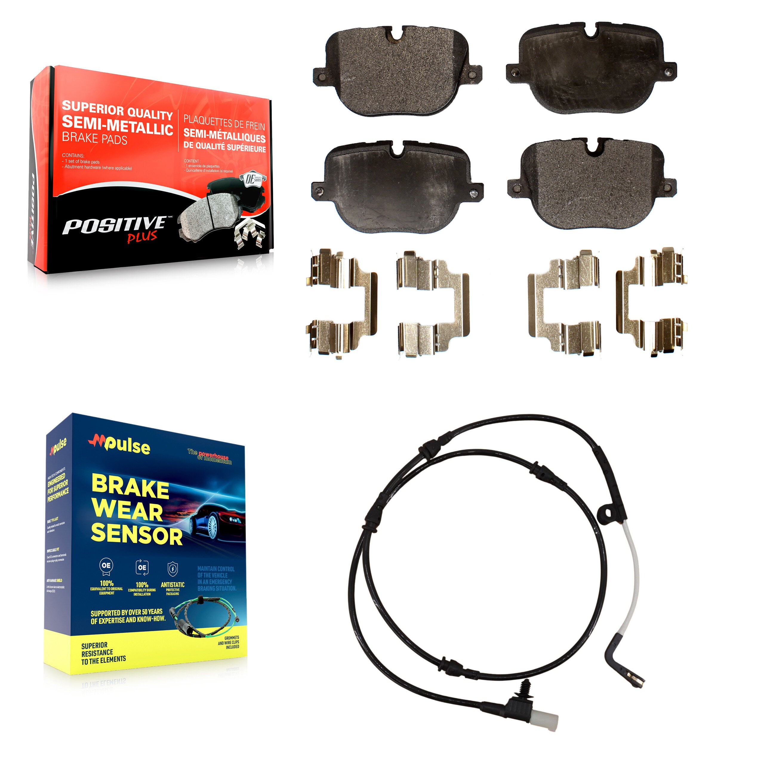 Positive Plus KPW-101095 Disc Brake Pad for 2010-2013 Land Rover Range Rover Sport - Rear
