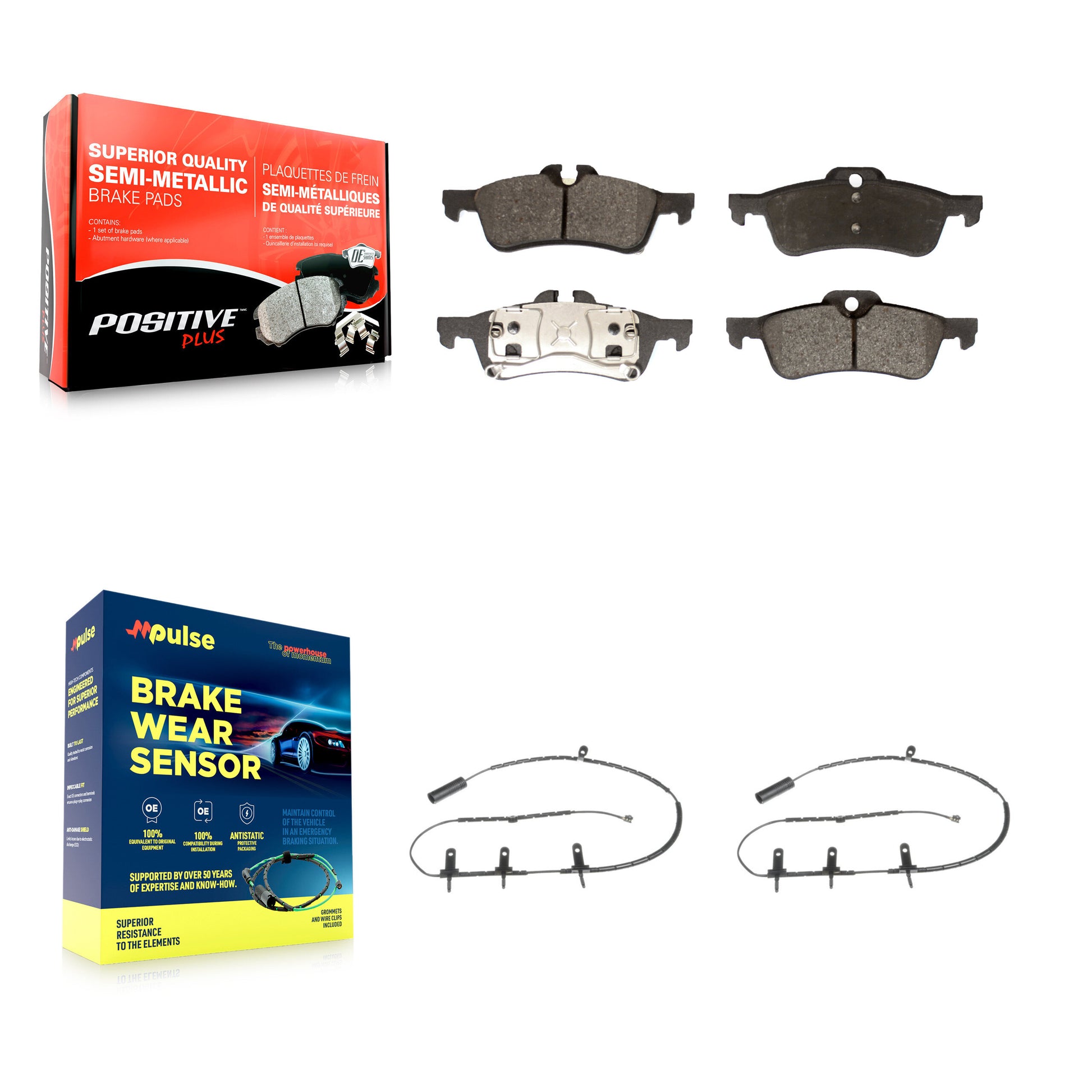 Positive Plus KPW-101105 Disc Brake Pad for 2002-2008 Mini Cooper - Rear