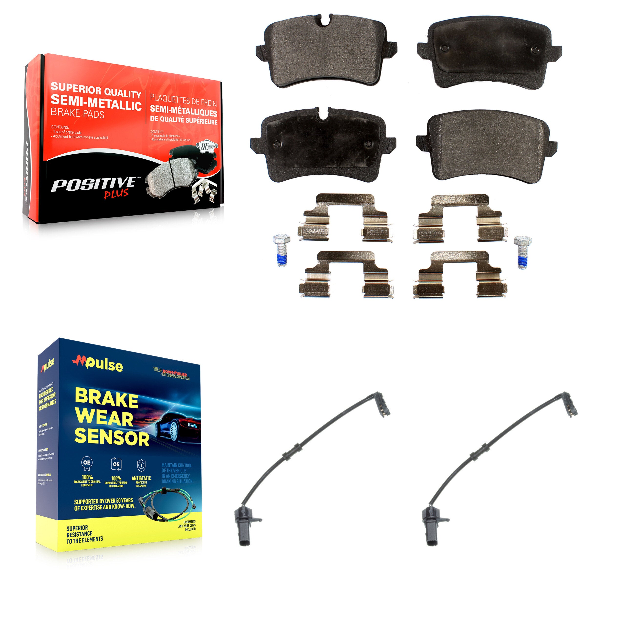Positive Plus KPW-101118 Disc Brake Pad for 2011-2012 Audi A8 Quattro - Rear