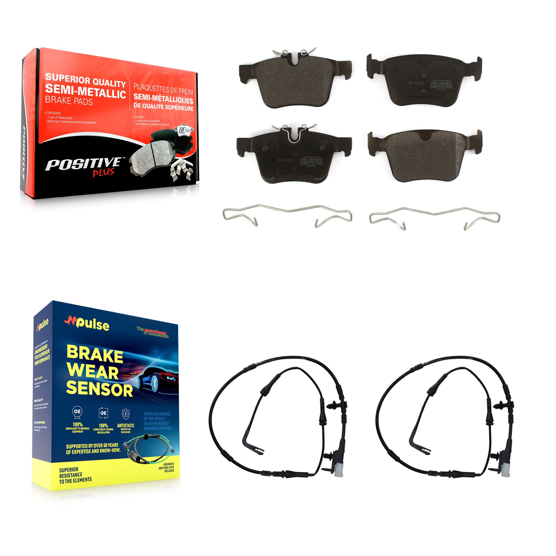 Positive Plus KPW-101121 Disc Brake Pad for 2017-2024 Jaguar XF, Jaguar XE - Rear