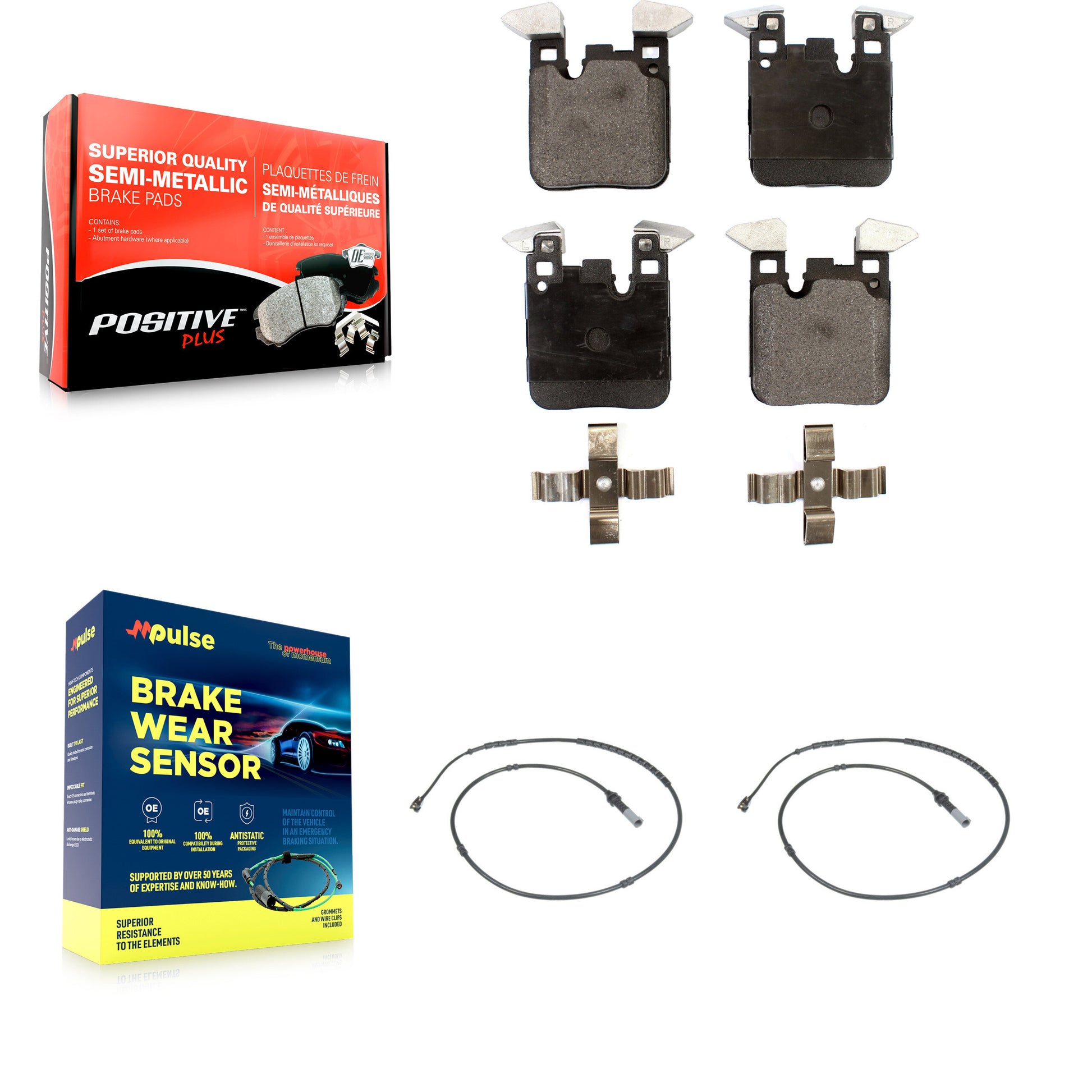 Positive Plus KPW-101129 Disc Brake Pad for 2012-2021 BMW 230i, BMW 230i xDrive and More - Rear