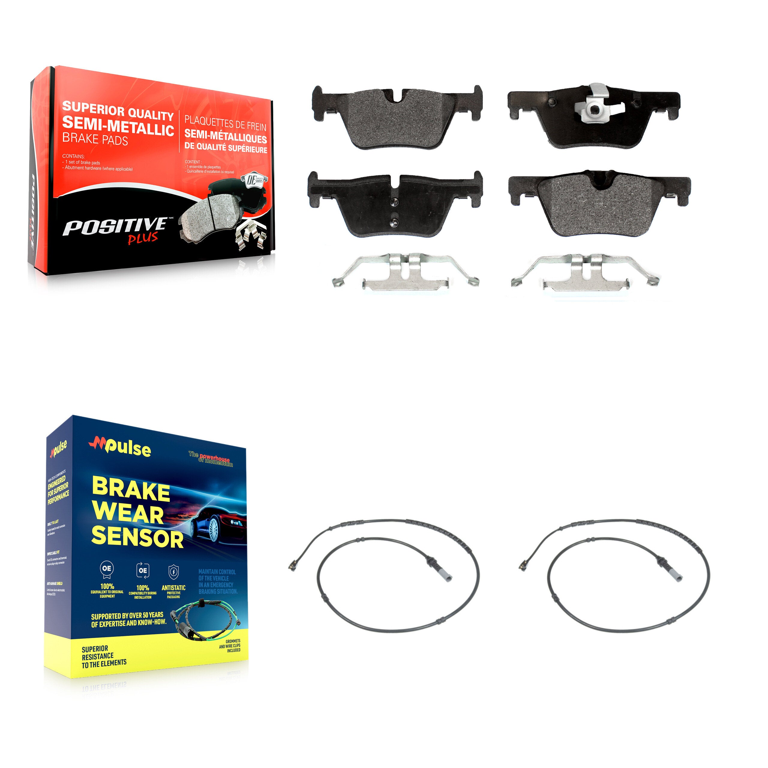 Positive Plus KPW-101130 Disc Brake Pad for 2012-2021 BMW 230i, BMW 230i xDrive and More - Rear