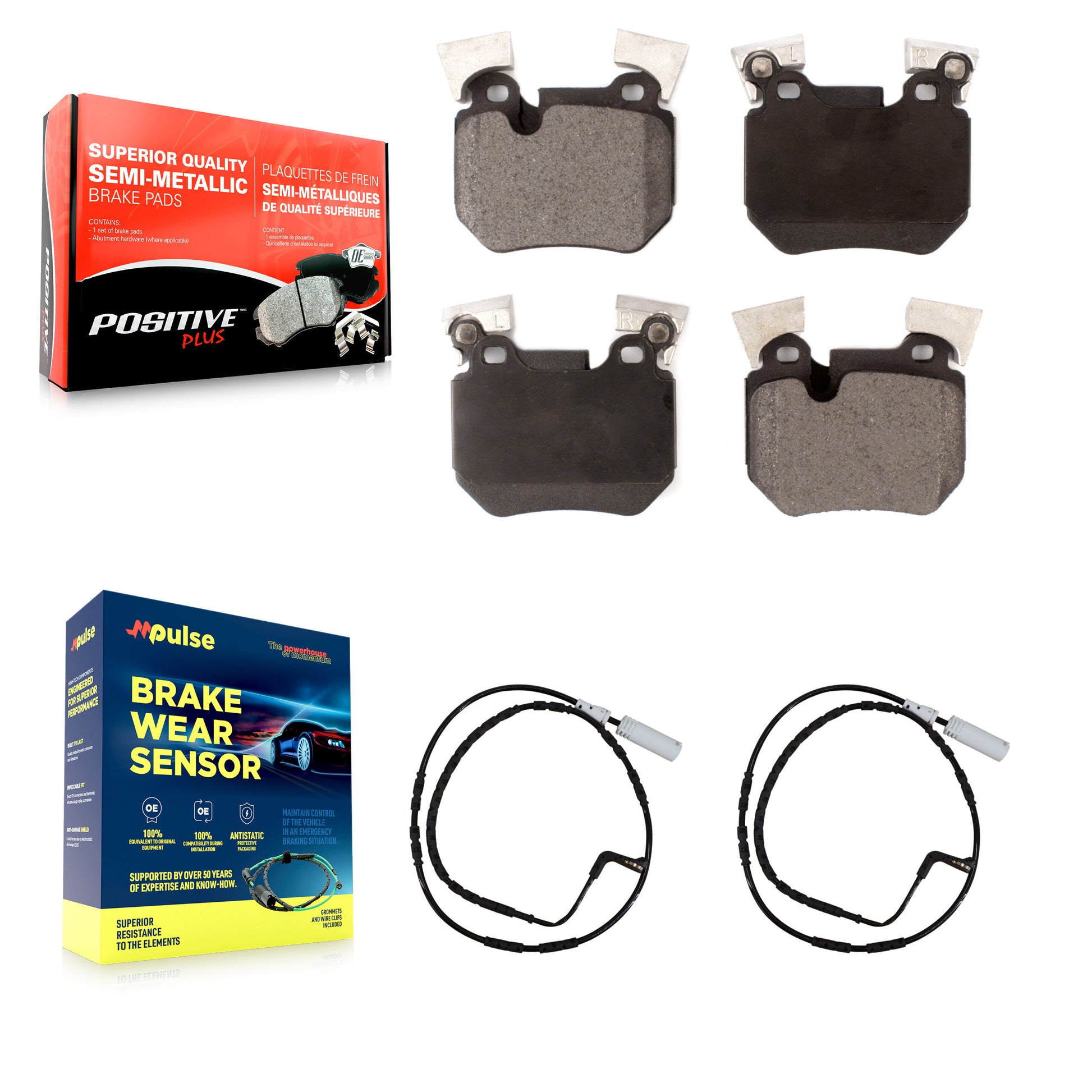 Positive Plus KPW-101131 Disc Brake Pad for 2008-2013 BMW 135is, BMW 135i - Rear